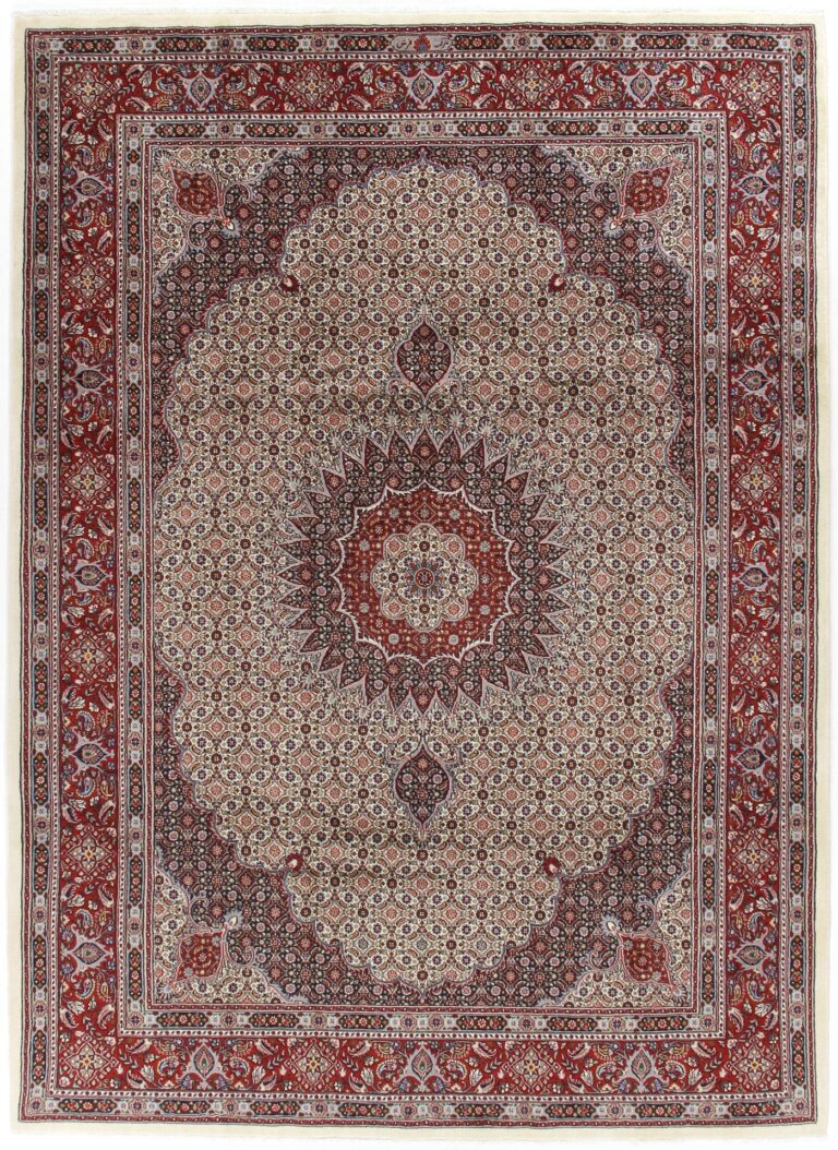 Moud Persian Rug — hand-knotted, 212 × 300 cm, Wool & Silk