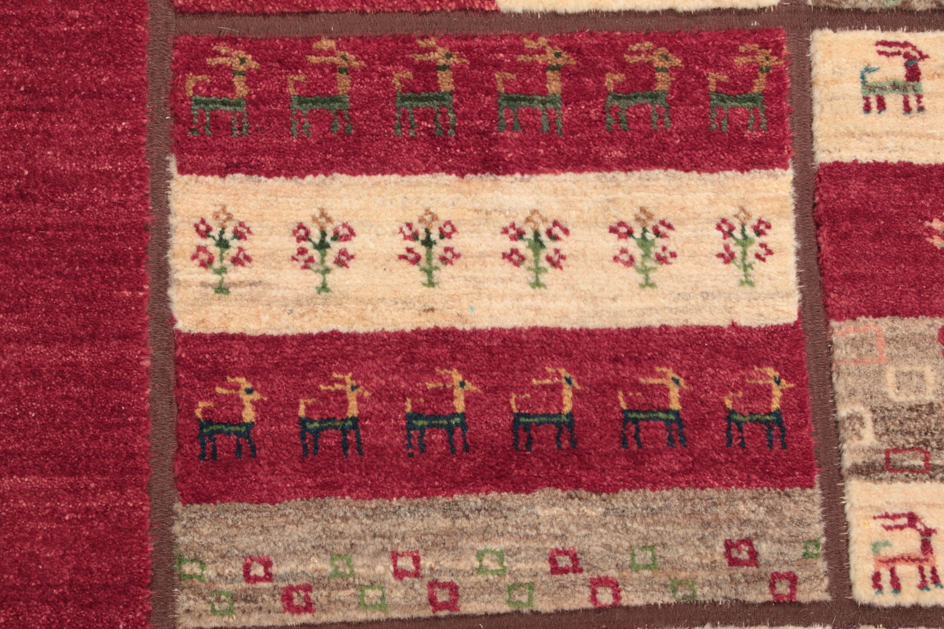 Hand-Knotted Wool Gabbeh Persian Rug, 203 × 305 cm