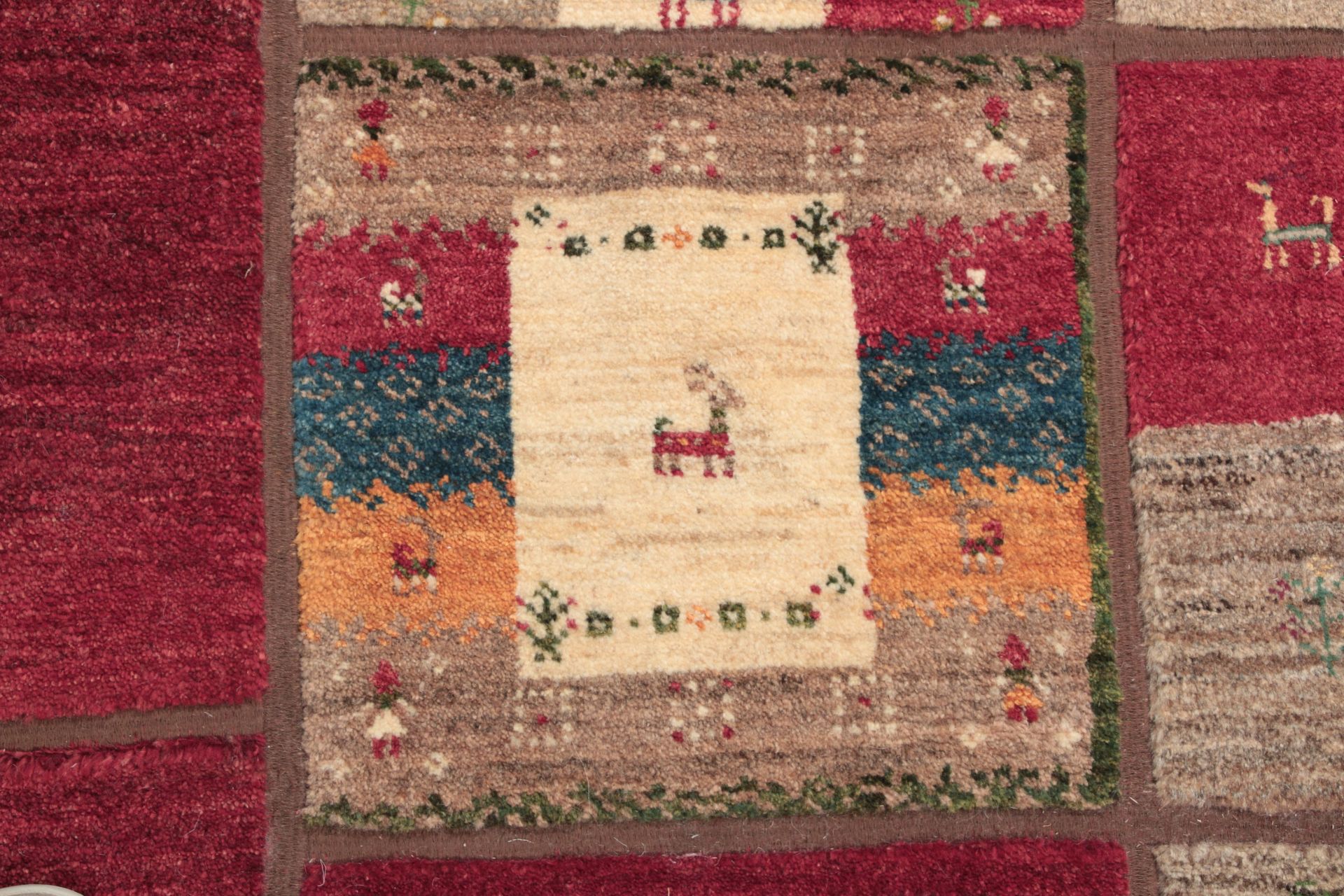 Hand-Knotted Wool Gabbeh Persian Rug, 200 × 300 cm