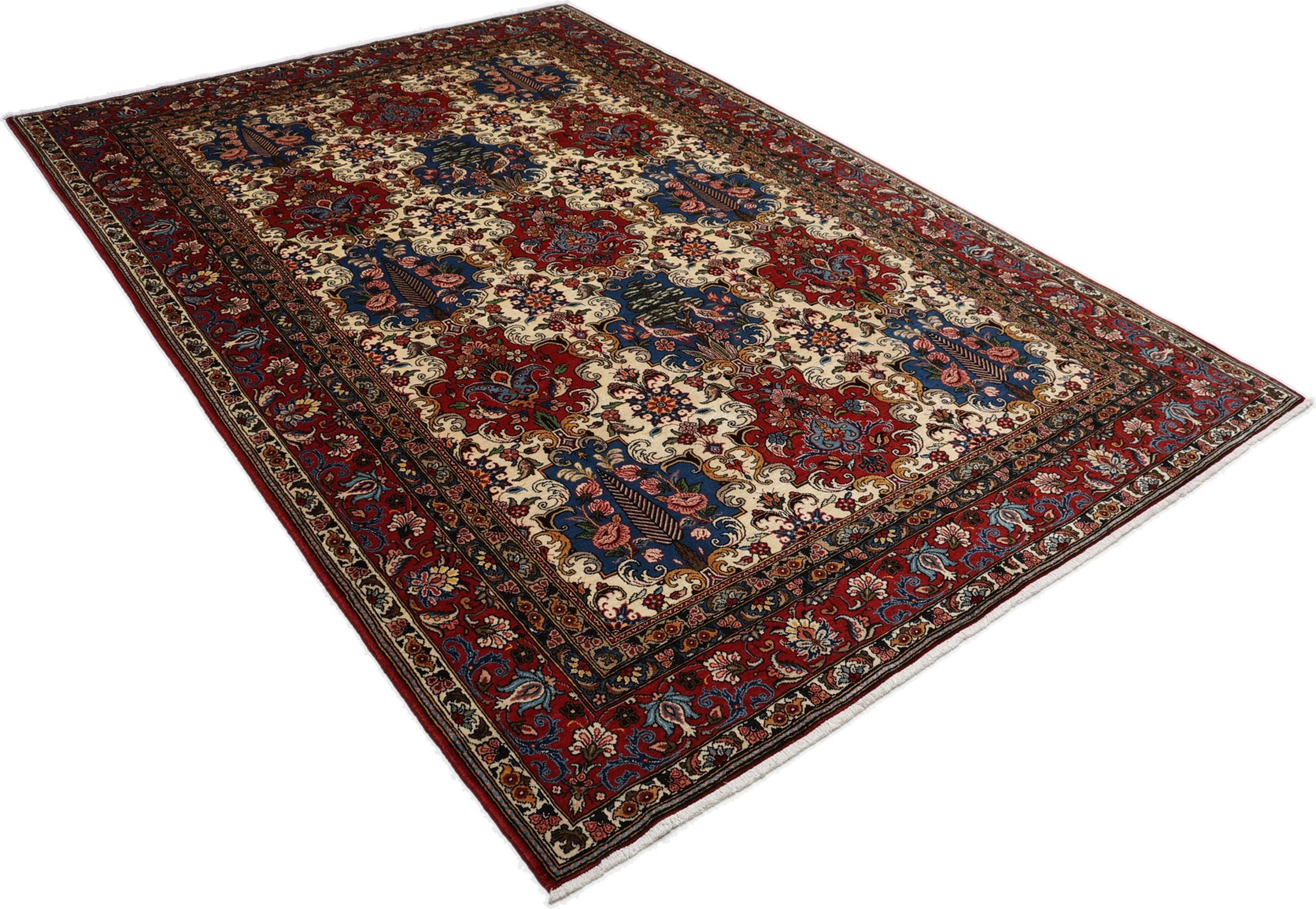 Bakhtiari Persian Rug — hand-knotted, 210 × 305 cm, Wool