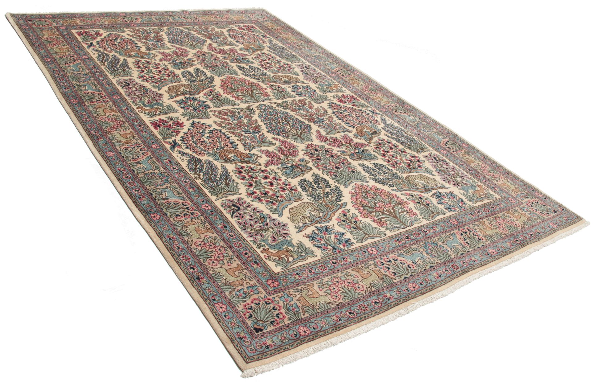 Hand-Knotted Wool Sarouk Persian Rug, 202 × 306 cm