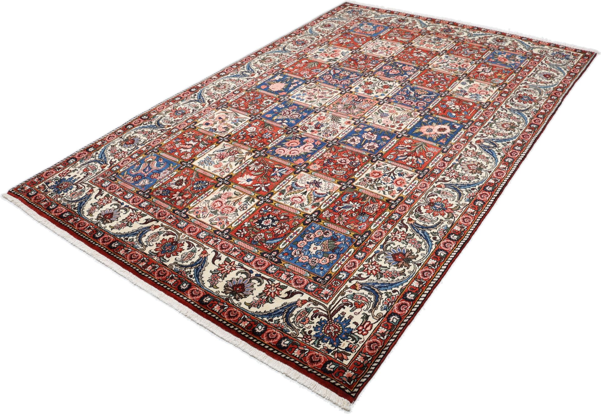 Hand-Knotted Wool Bakhtiari Persian Rug, 205 × 302 cm