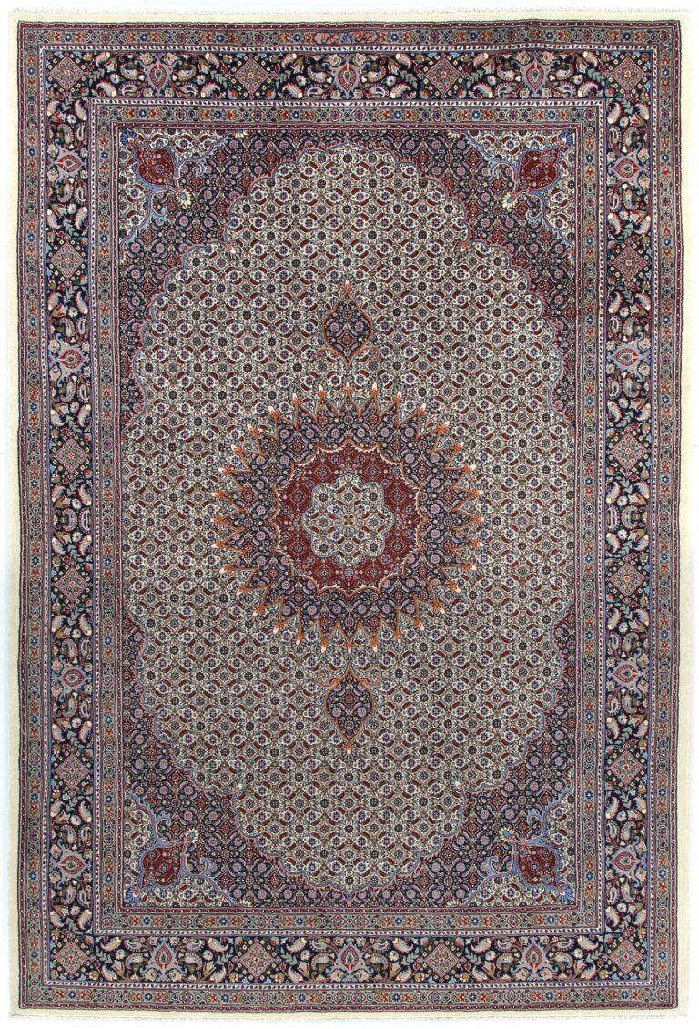 Moud Persian Rug 205 × 298 cm, Wool, hand-knotted