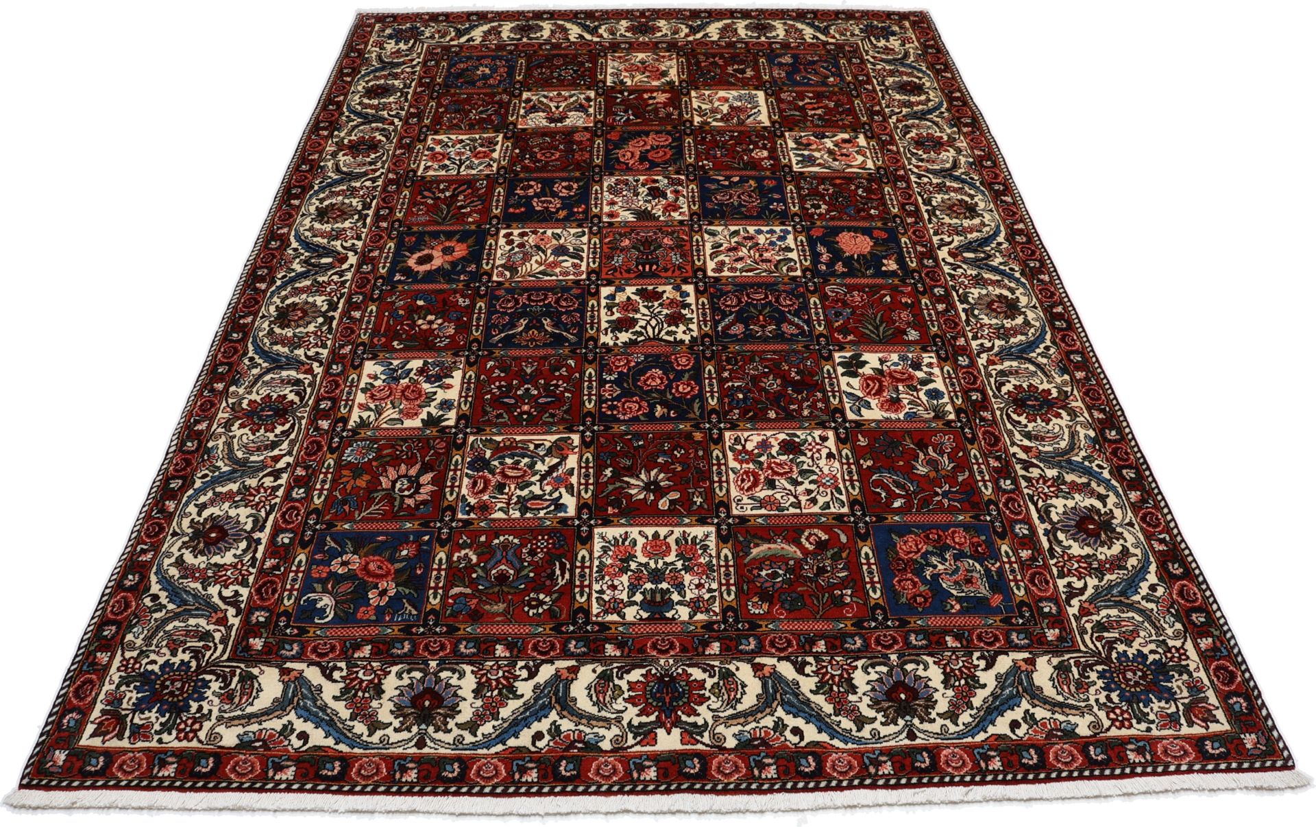 Hand-Knotted Wool Bakhtiari Persian Rug, 205 × 302 cm
