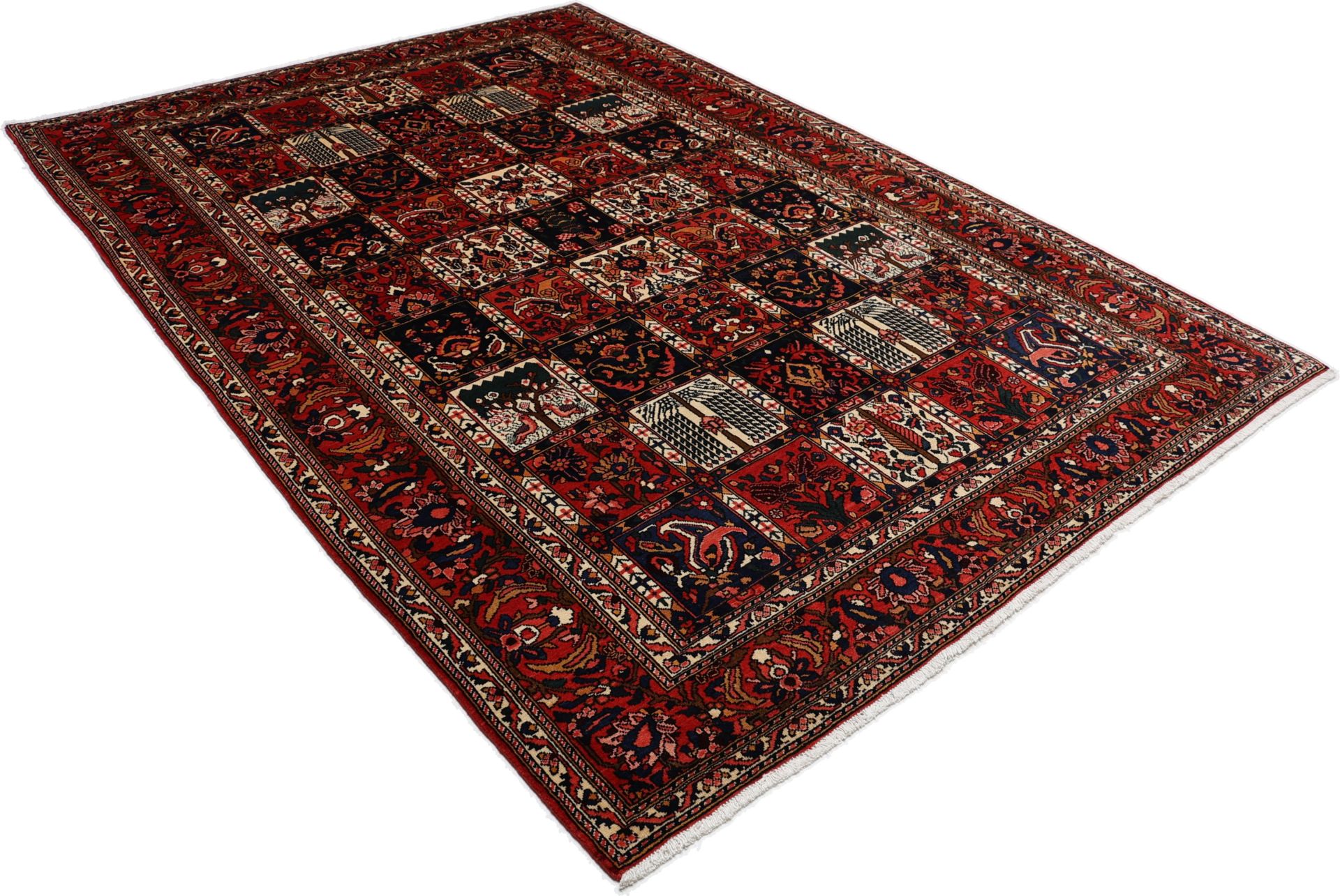 Hand-Knotted Wool Bakhtiari Persian Rug, 215 × 310 cm