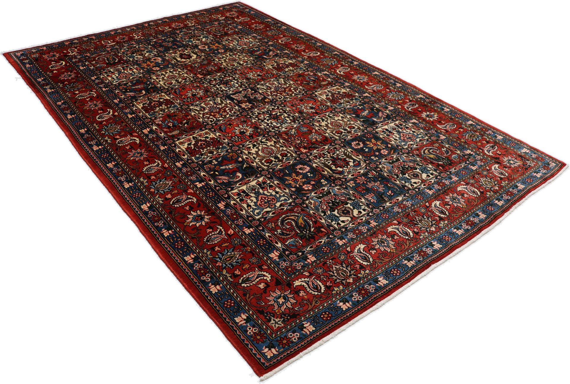 Hand-Knotted Wool Bakhtiari Persian Rug, 205 × 312 cm