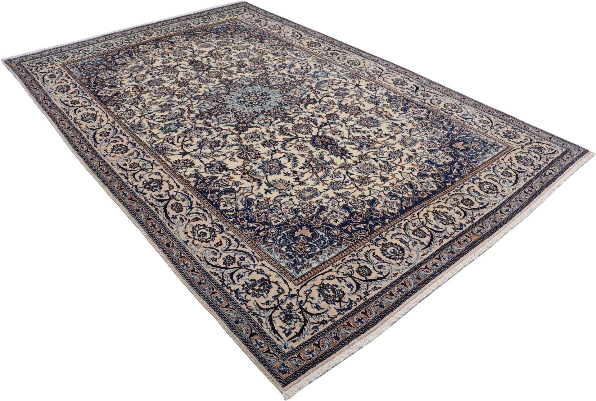 Hand-Knotted Wool Nain Persian Rug, 193 × 290 cm