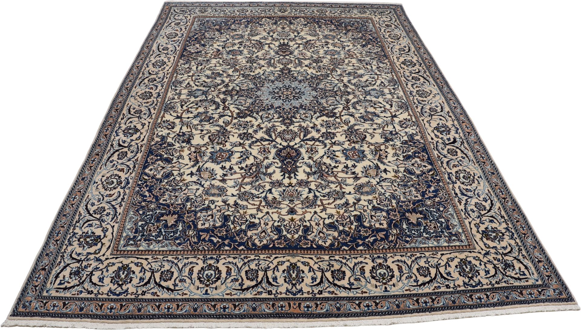 Hand-Knotted Wool Nain Persian Rug, 193 × 290 cm