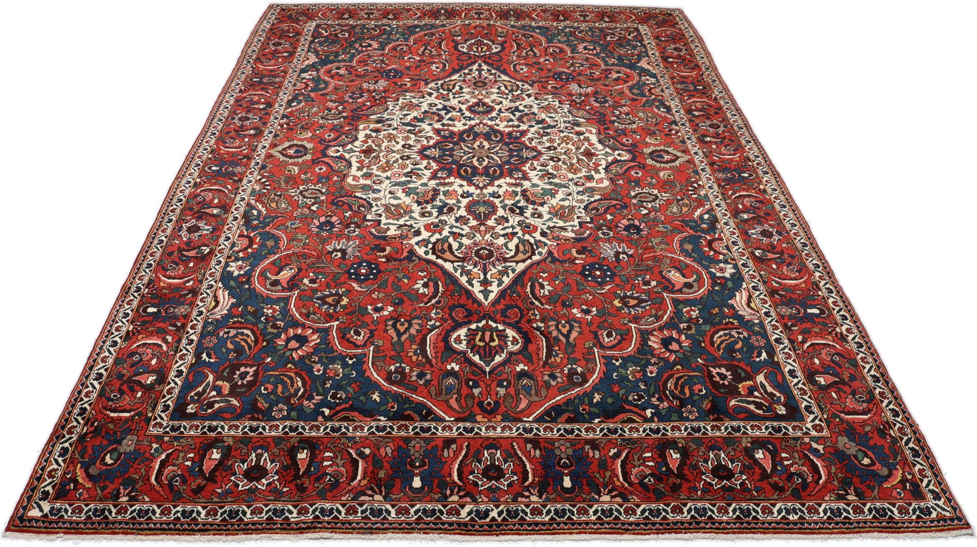 Bakhtiari Persian Rug — hand-knotted, 208 × 305 cm, Wool