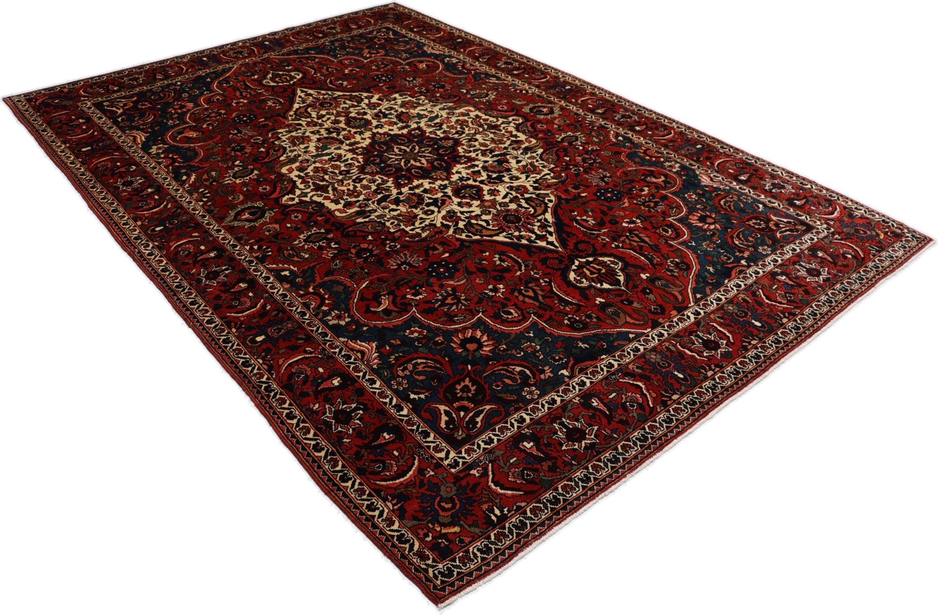 Bakhtiari Persian Rug — hand-knotted, 208 × 305 cm, Wool