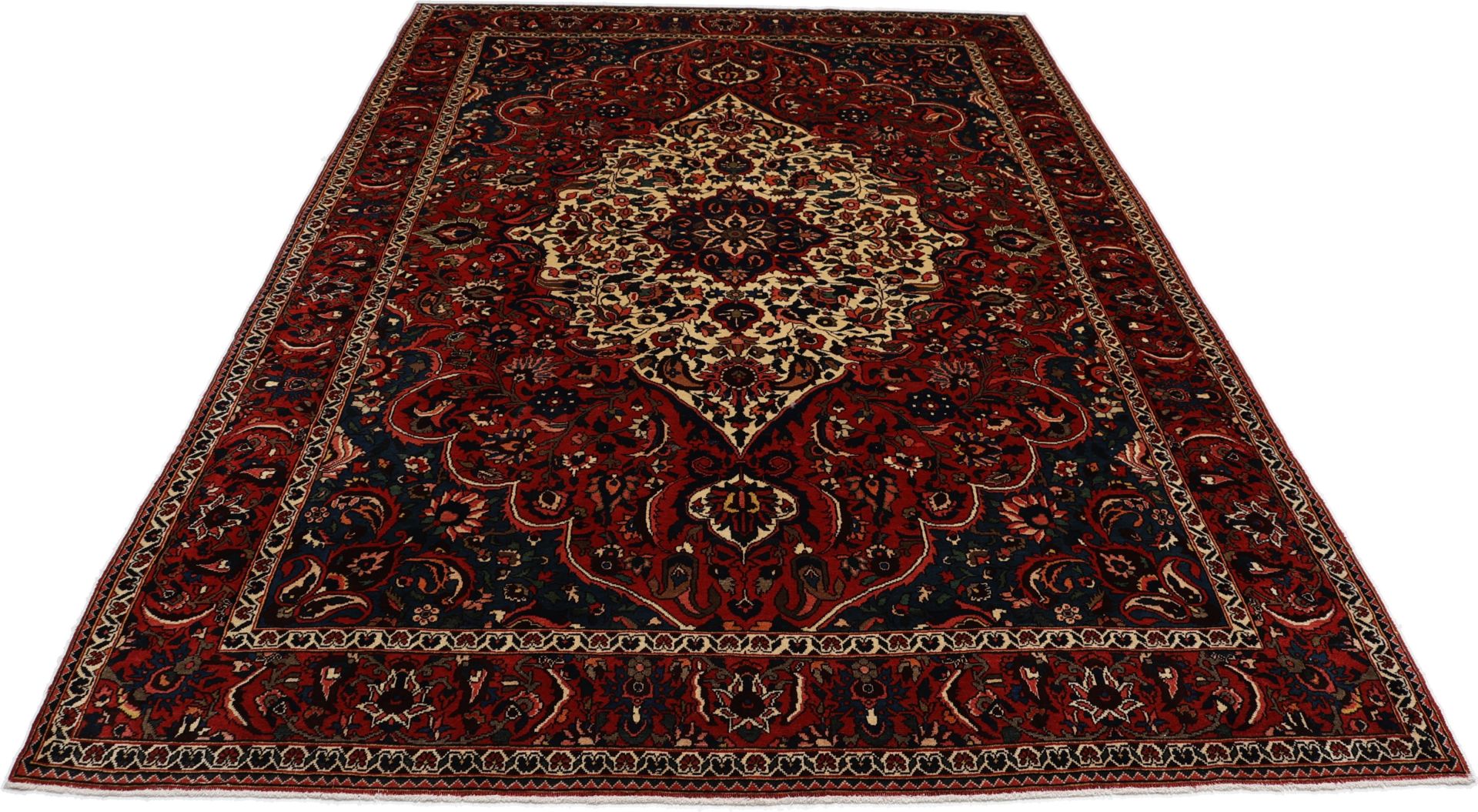 Bakhtiari Persian Rug — hand-knotted, 208 × 305 cm, Wool