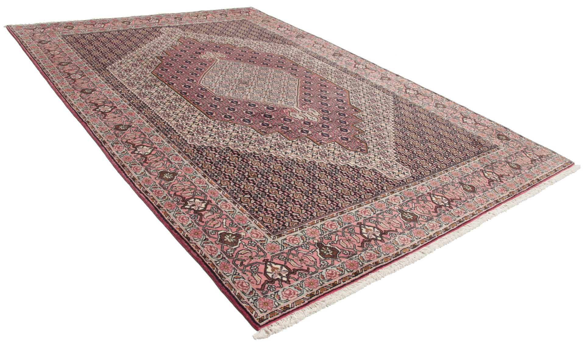 Hand-Knotted Wool Persian Rug, 205 × 295 cm