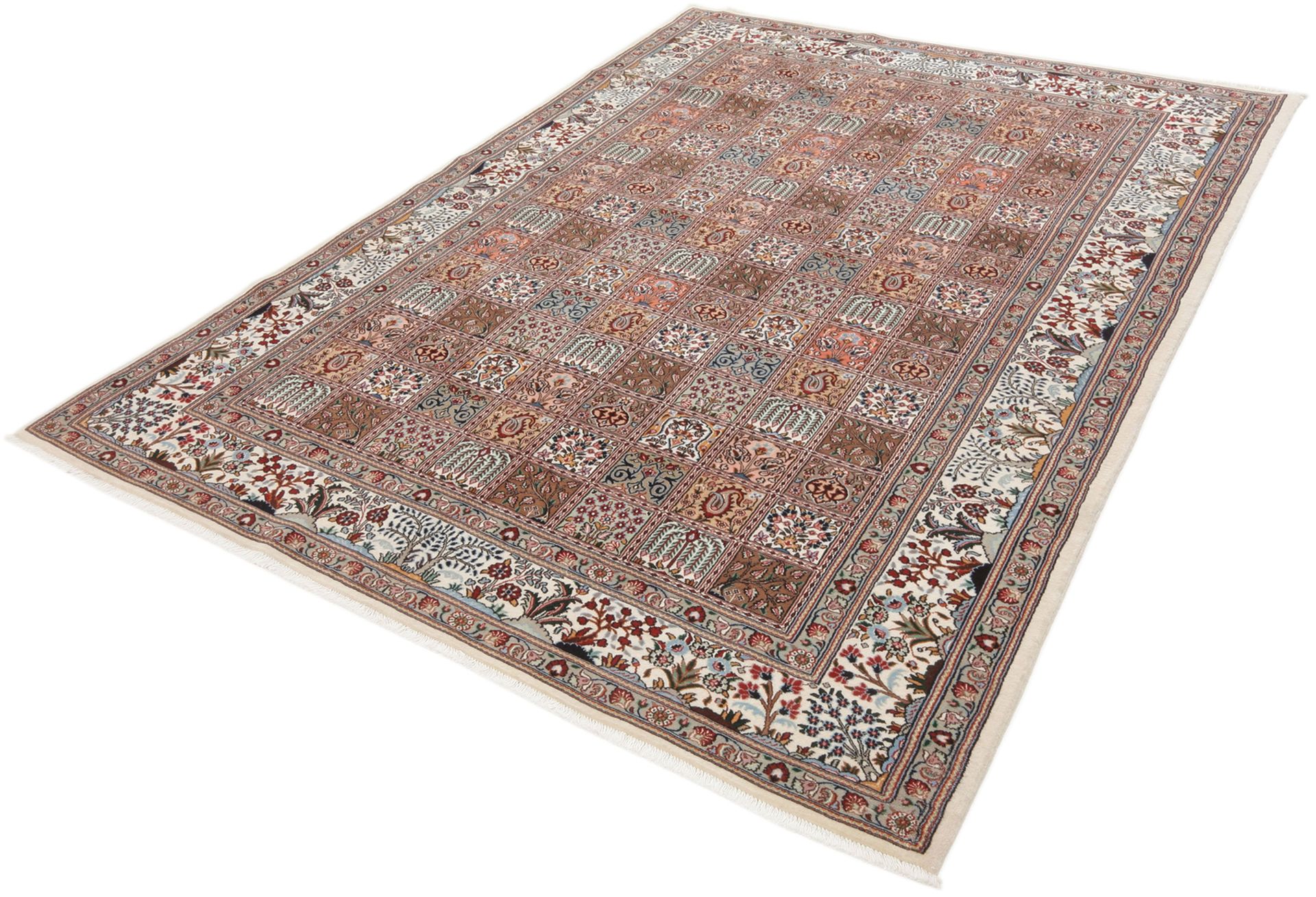 Moud Persian Rug 200 × 307 cm, Wool & Silk, hand-knotted