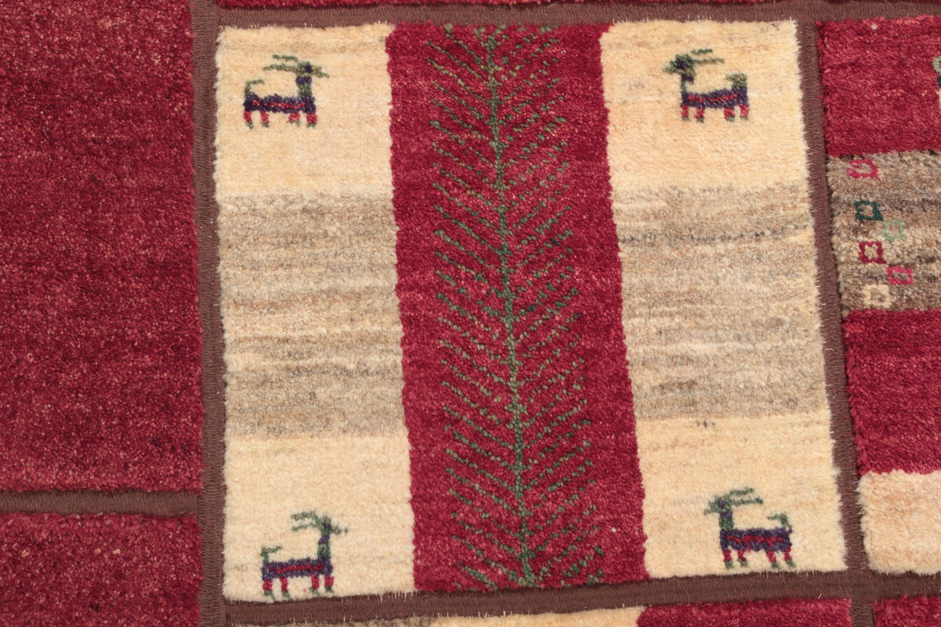 Hand-Knotted Wool Gabbeh Persian Rug, 204 × 300 cm