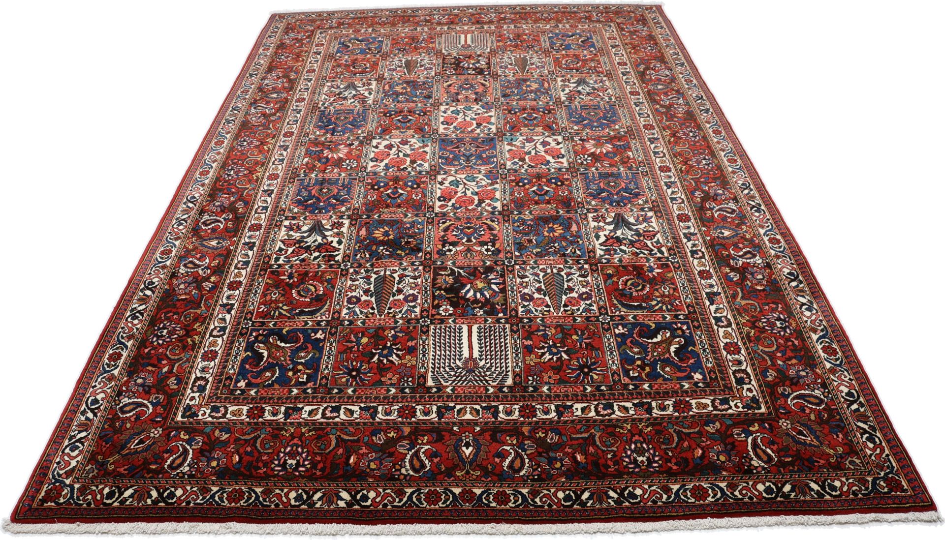 Hand-Knotted Wool Bakhtiari Persian Rug, 203 × 318 cm
