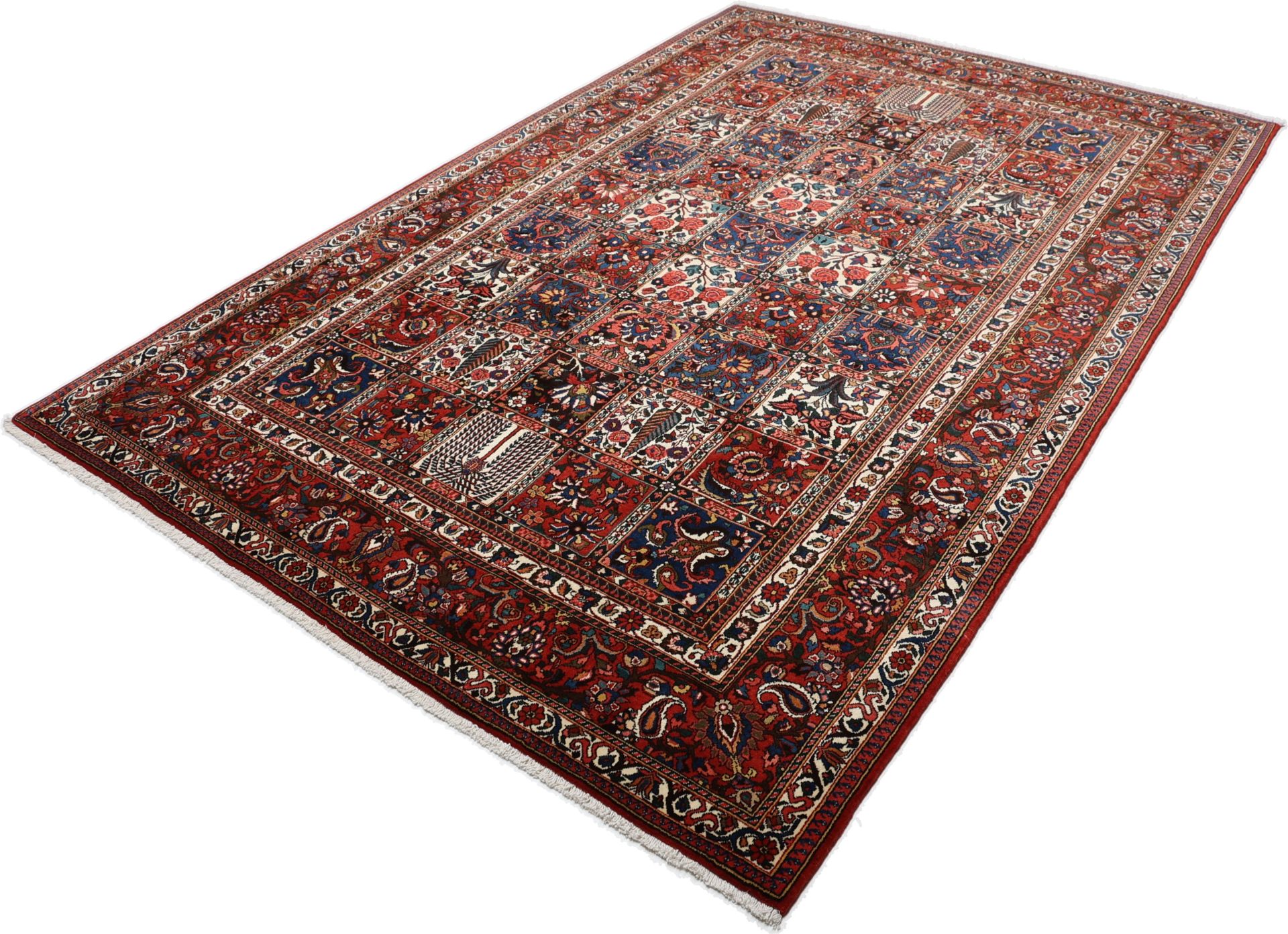 Hand-Knotted Wool Bakhtiari Persian Rug, 203 × 318 cm