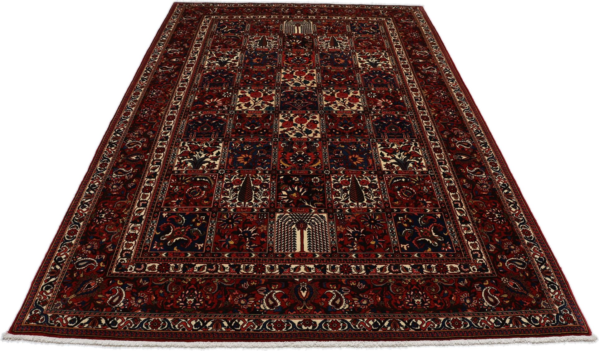 Hand-Knotted Wool Bakhtiari Persian Rug, 203 × 318 cm