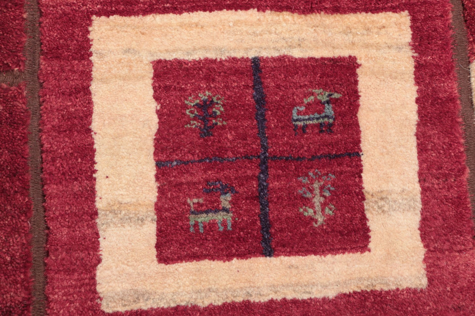 Hand-Knotted Wool Gabbeh Persian Rug, 204 × 305 cm