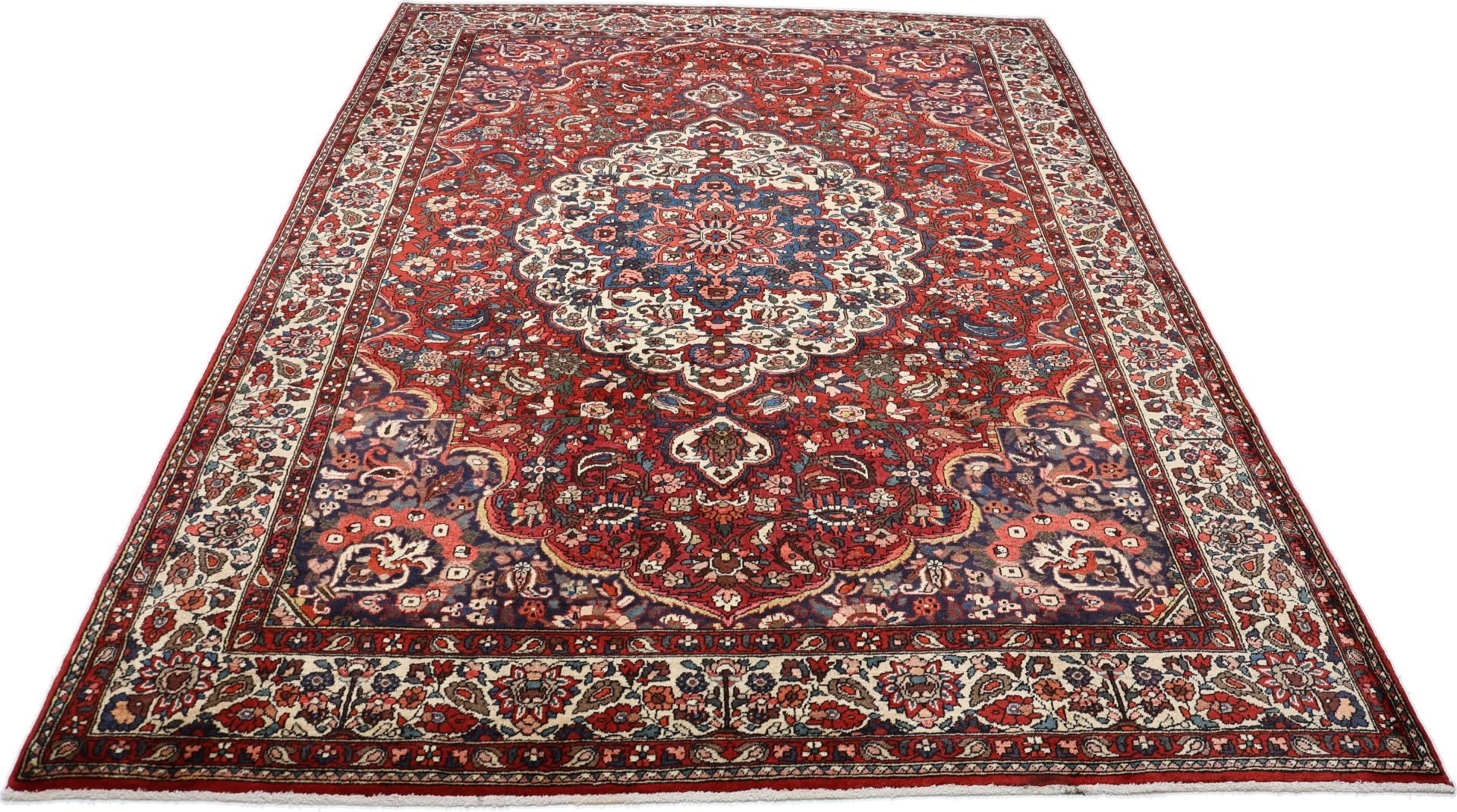 Hand-Knotted Wool Bakhtiari Persian Rug, 216 × 295 cm