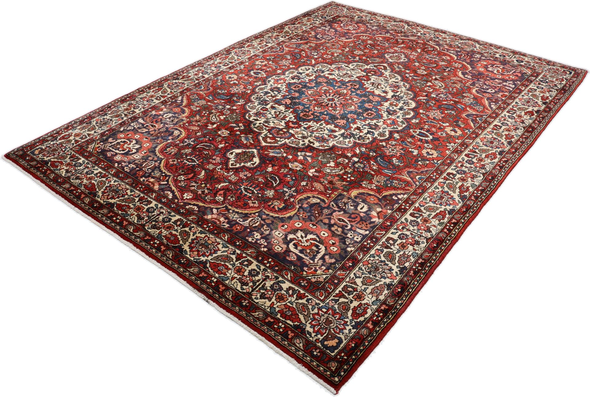 Hand-Knotted Wool Bakhtiari Persian Rug, 216 × 295 cm