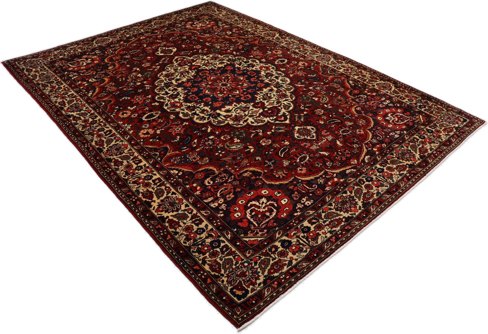 Hand-Knotted Wool Bakhtiari Persian Rug, 216 × 295 cm