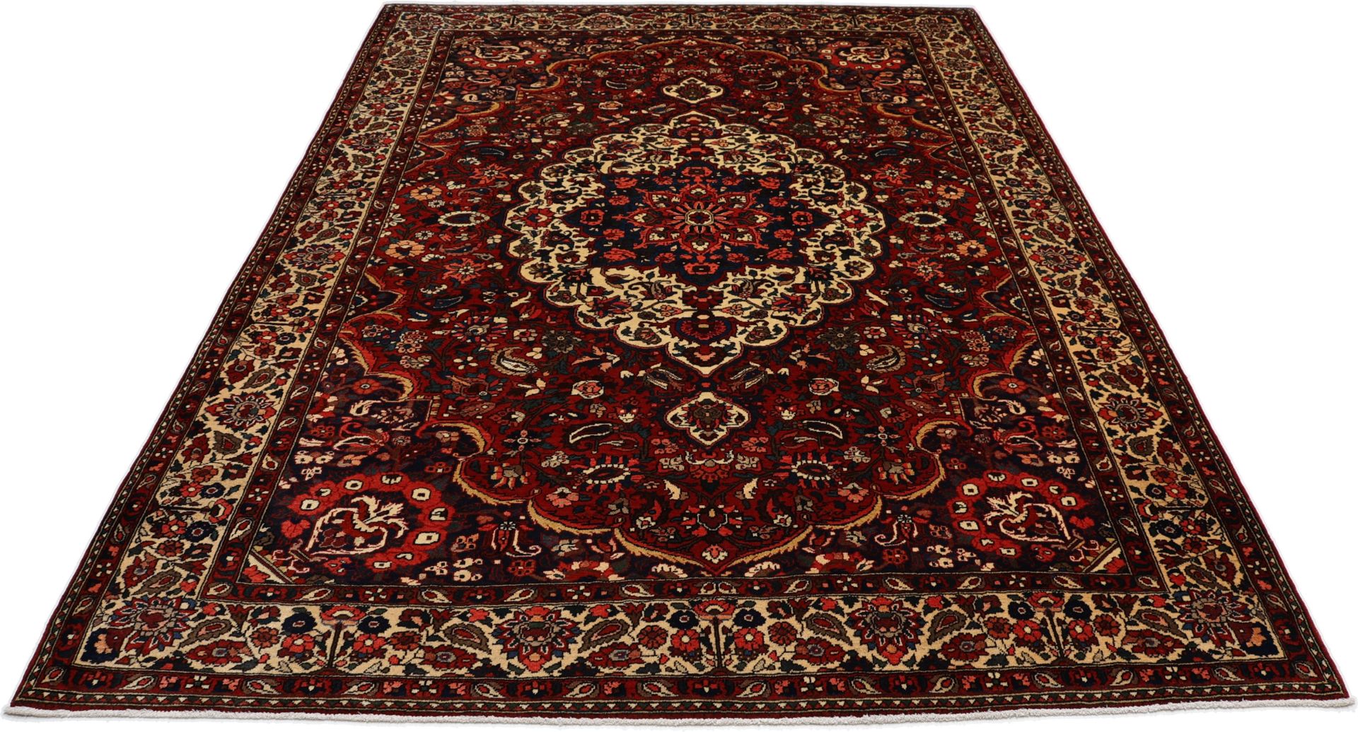 Hand-Knotted Wool Bakhtiari Persian Rug, 216 × 295 cm