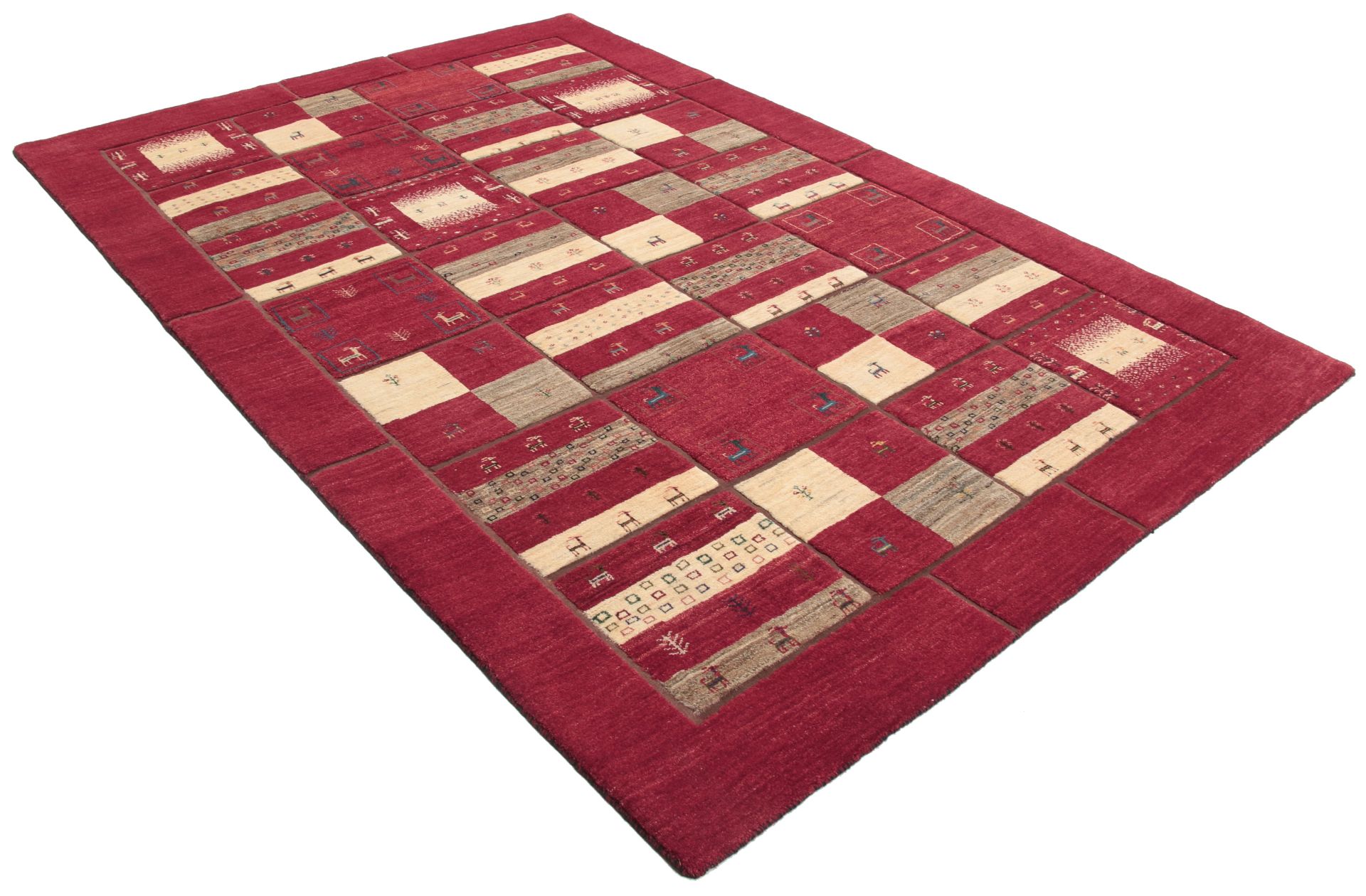 Gabbeh Persian Rug — hand-knotted, 204 × 303 cm, Wool