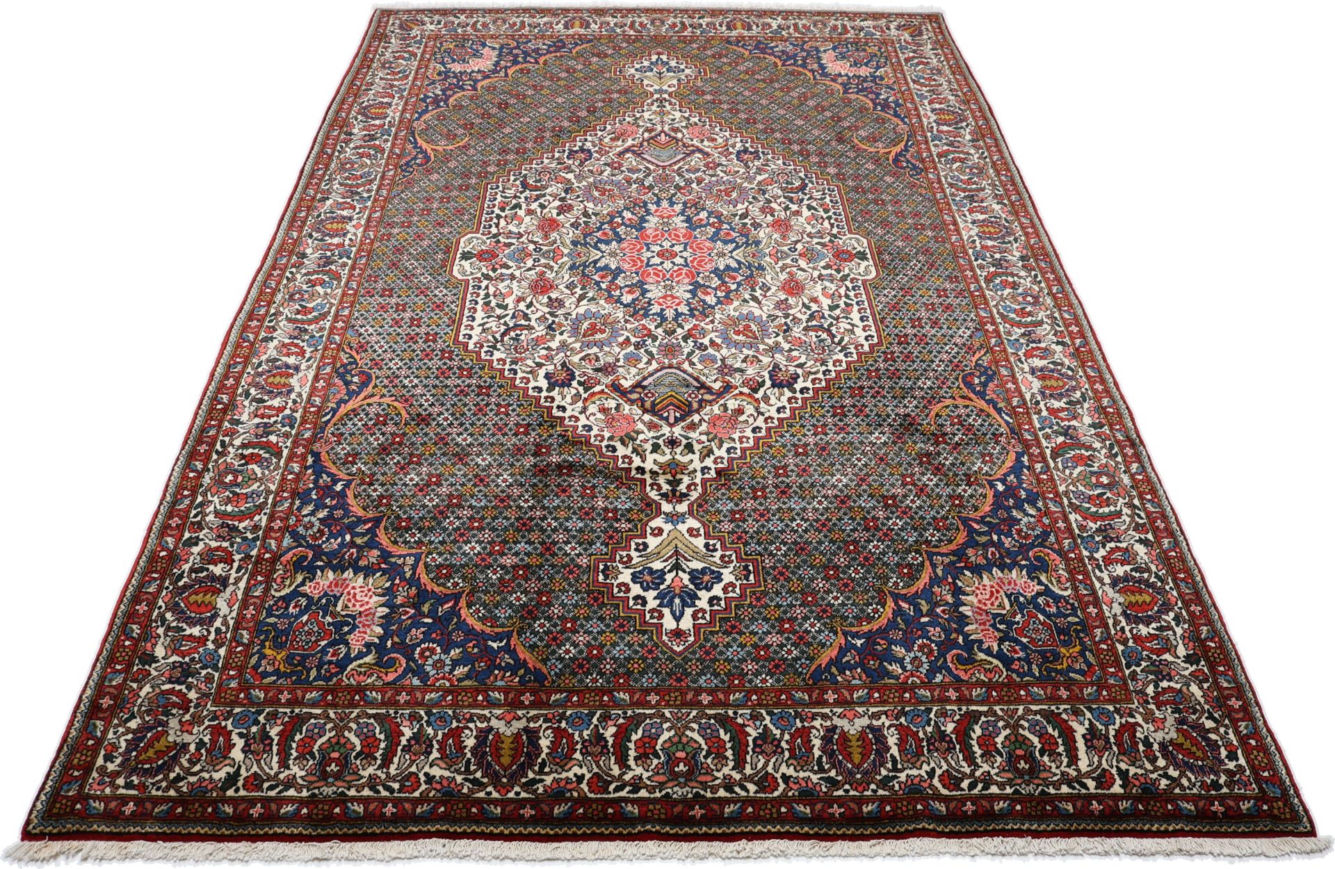Hand-Knotted Wool Bakhtiari Persian Rug, 200 × 303 cm
