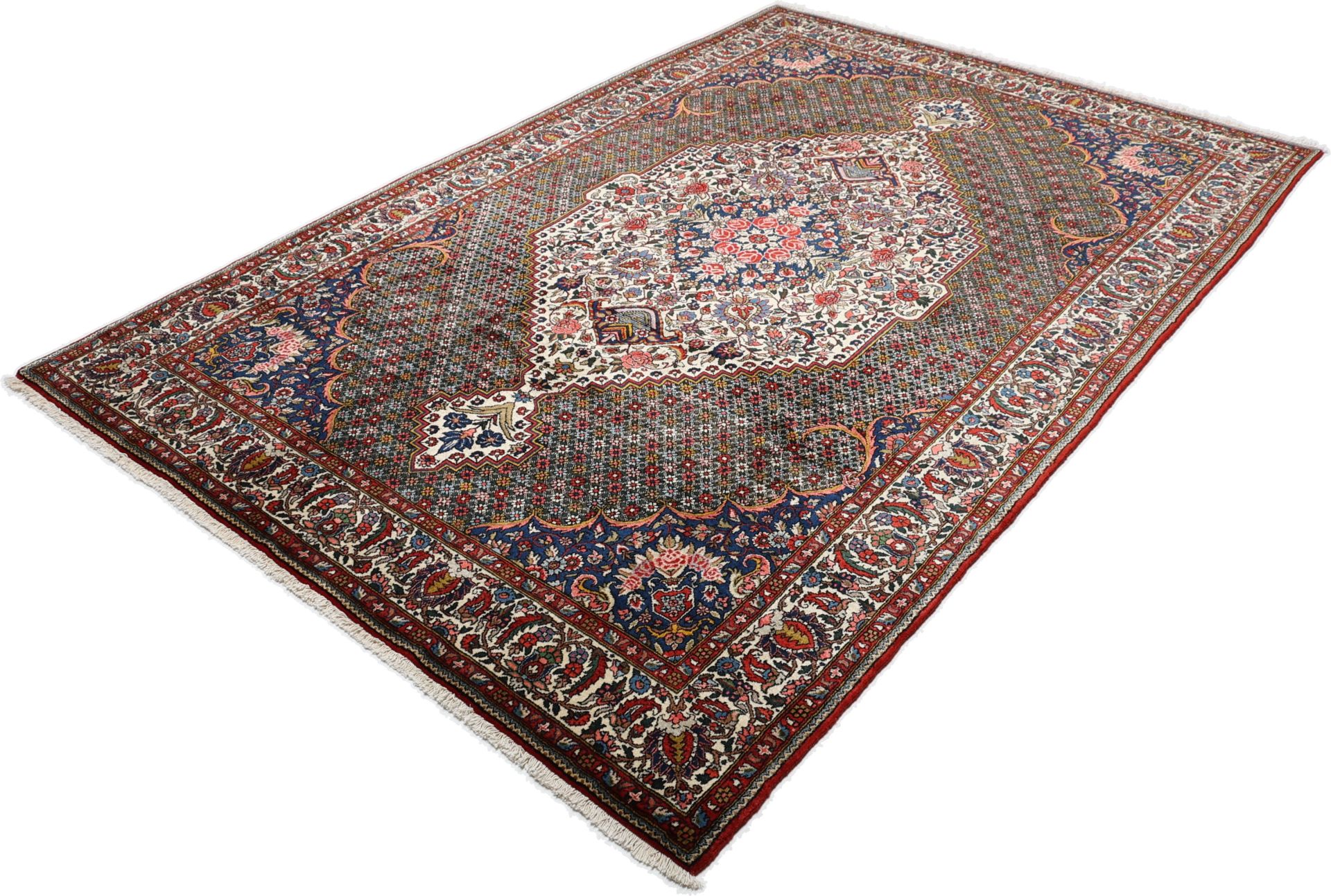 Hand-Knotted Wool Bakhtiari Persian Rug, 200 × 303 cm