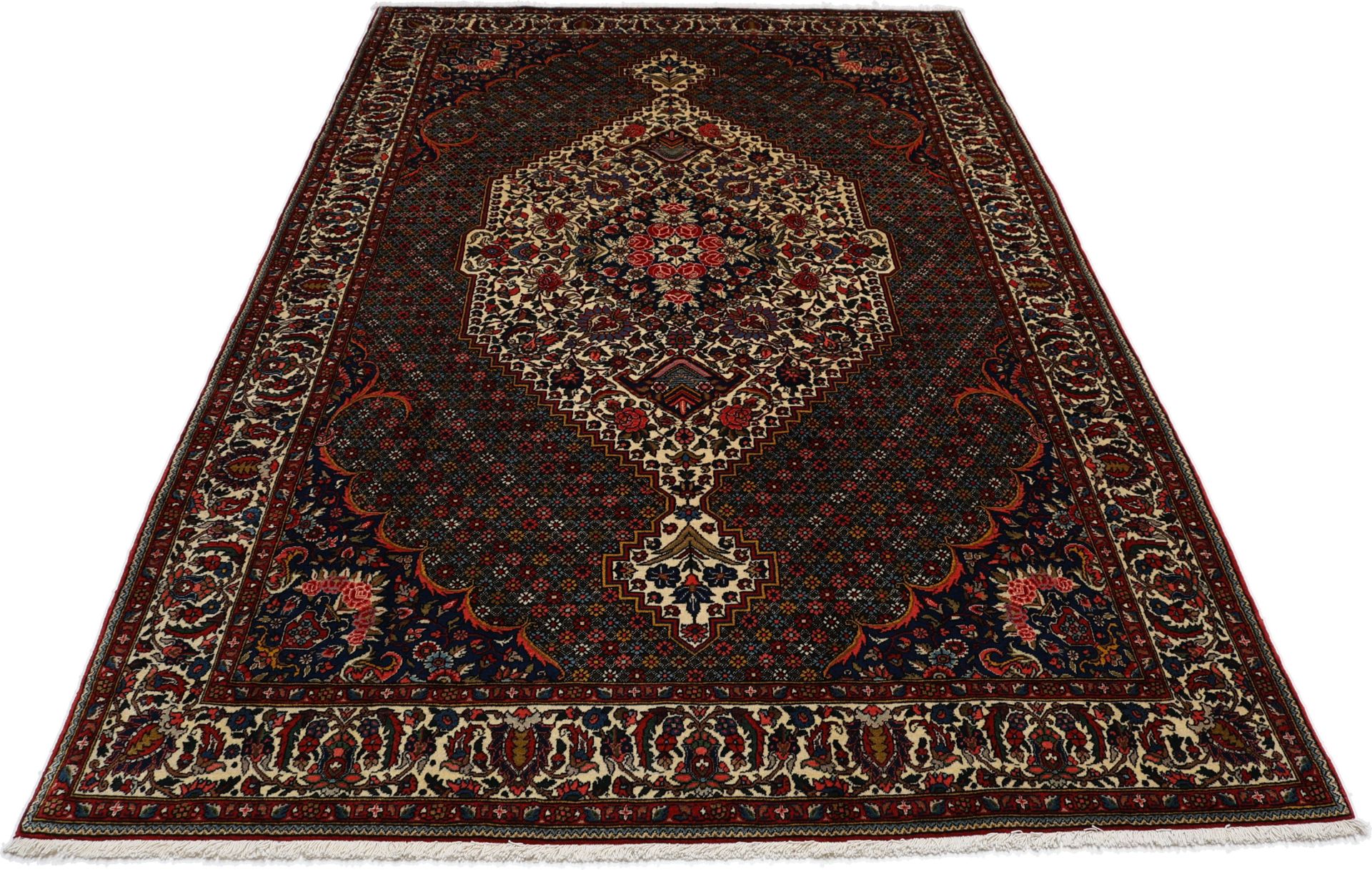Hand-Knotted Wool Bakhtiari Persian Rug, 200 × 303 cm