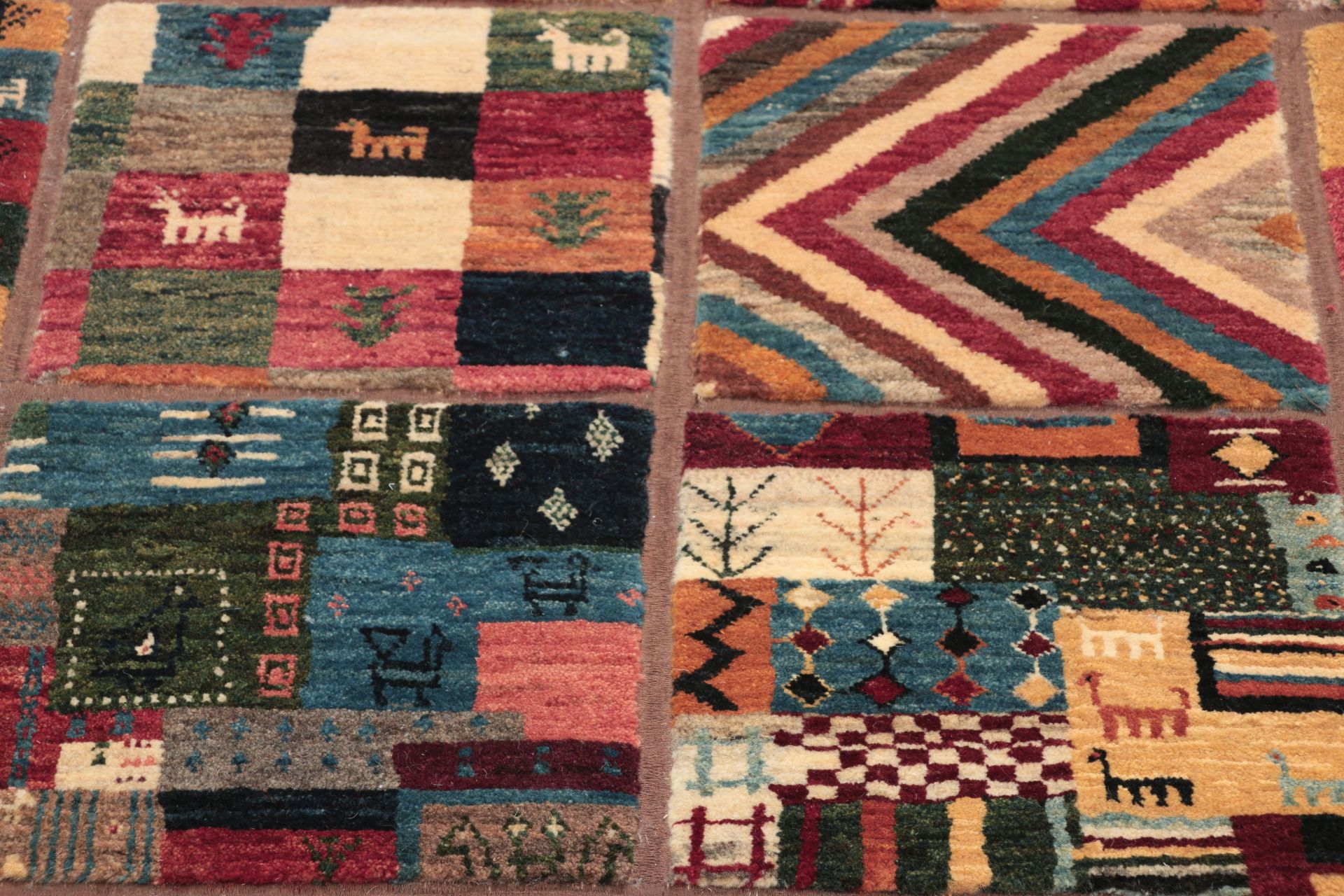 Gabbeh Persian Rug 204 × 310 cm, Wool, hand-knotted