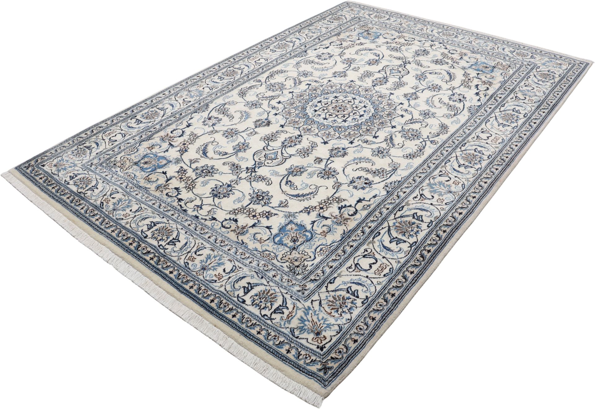 Hand-Knotted Wool Nain Persian Rug, 200 × 298 cm