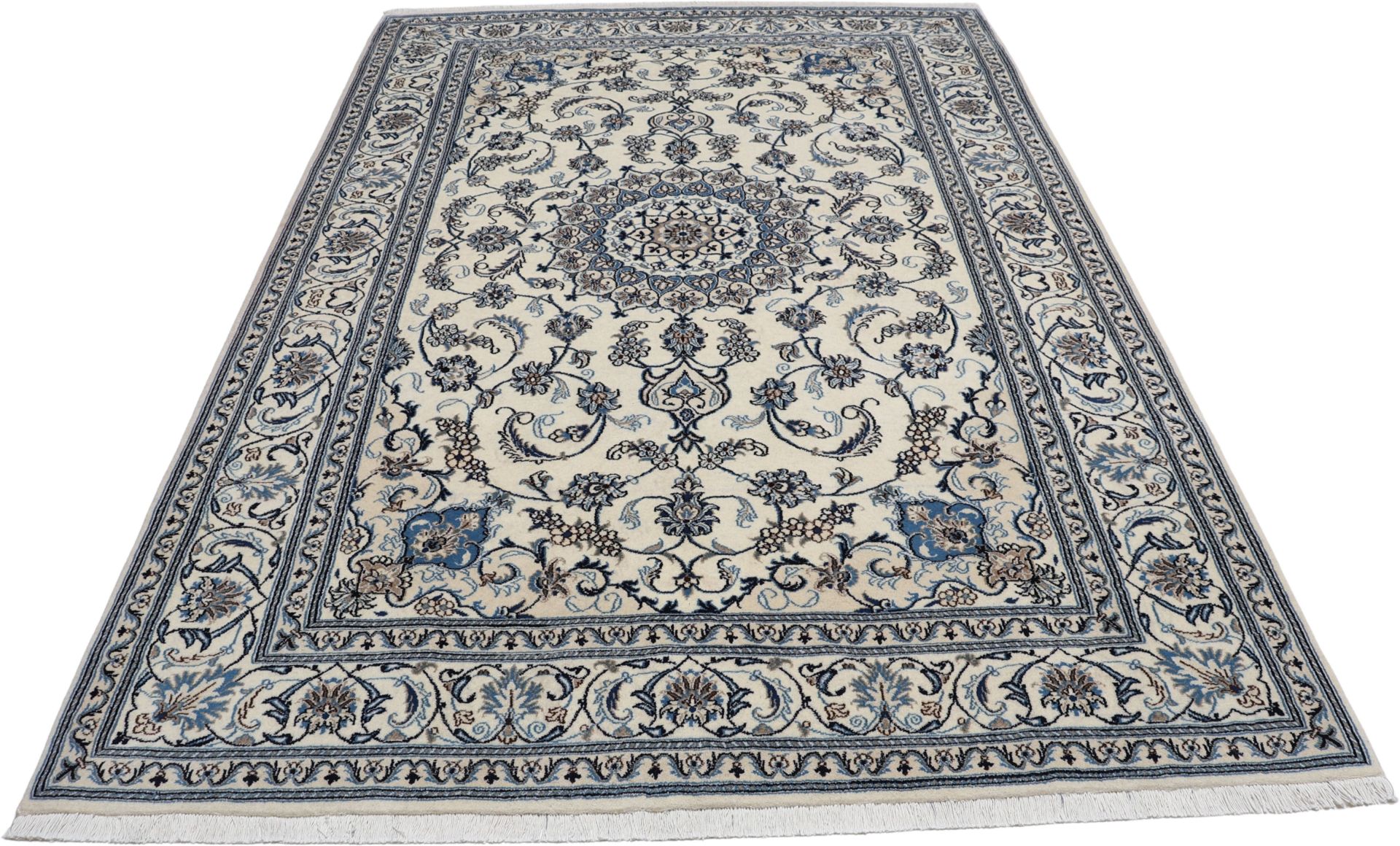 Hand-Knotted Wool Nain Persian Rug, 200 × 298 cm