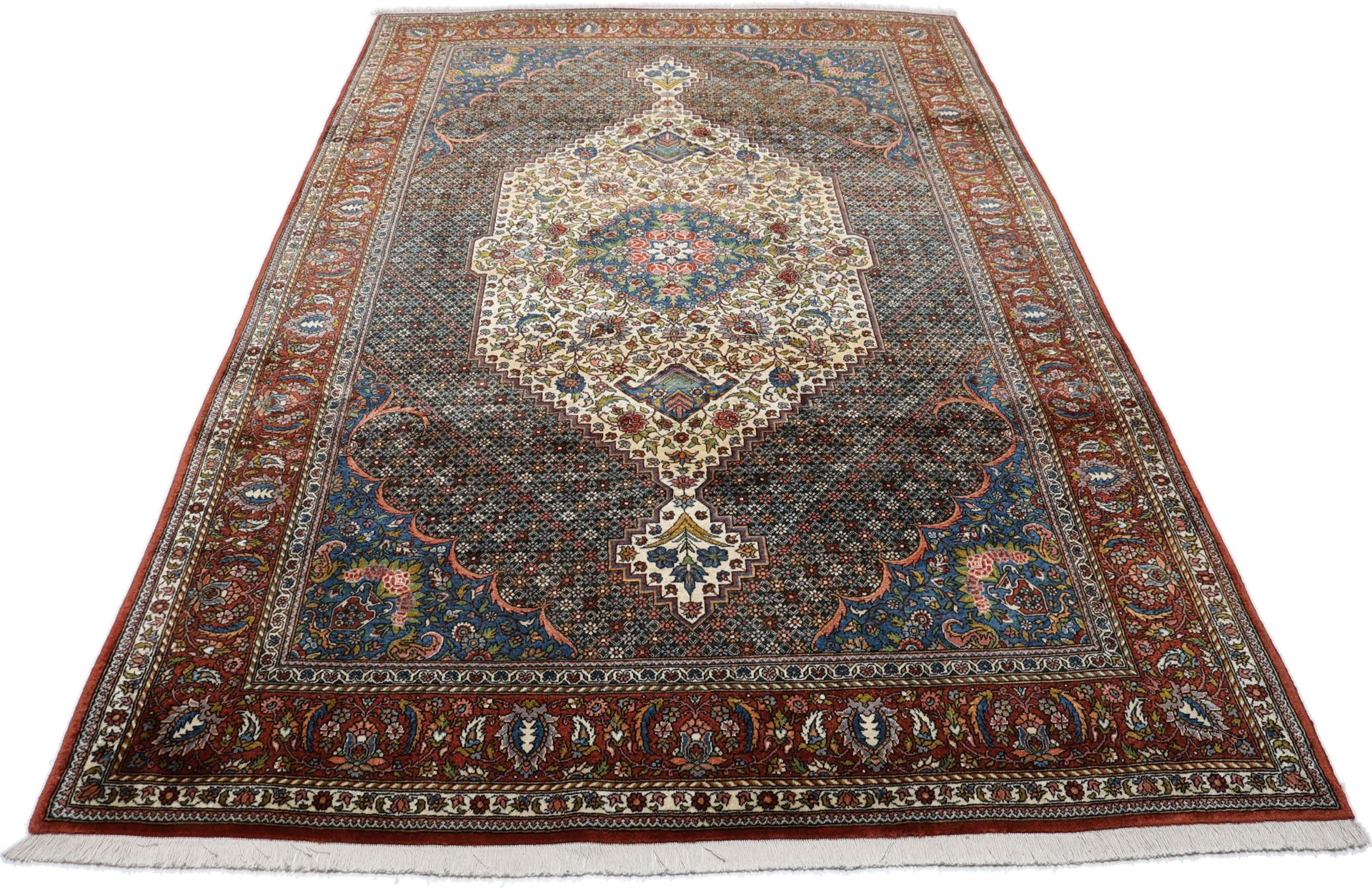 Hand-Knotted Wool Bakhtiari Persian Rug, 203 × 308 cm