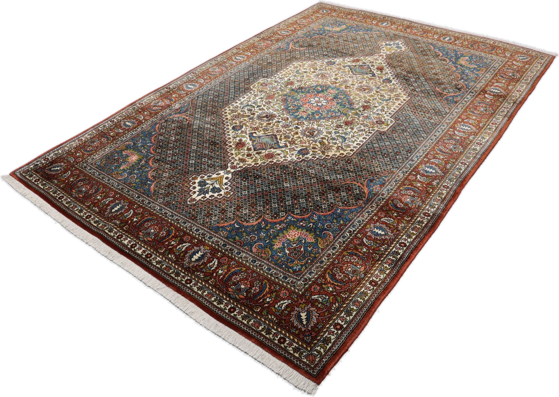 Hand-Knotted Wool Bakhtiari Persian Rug, 203 × 308 cm