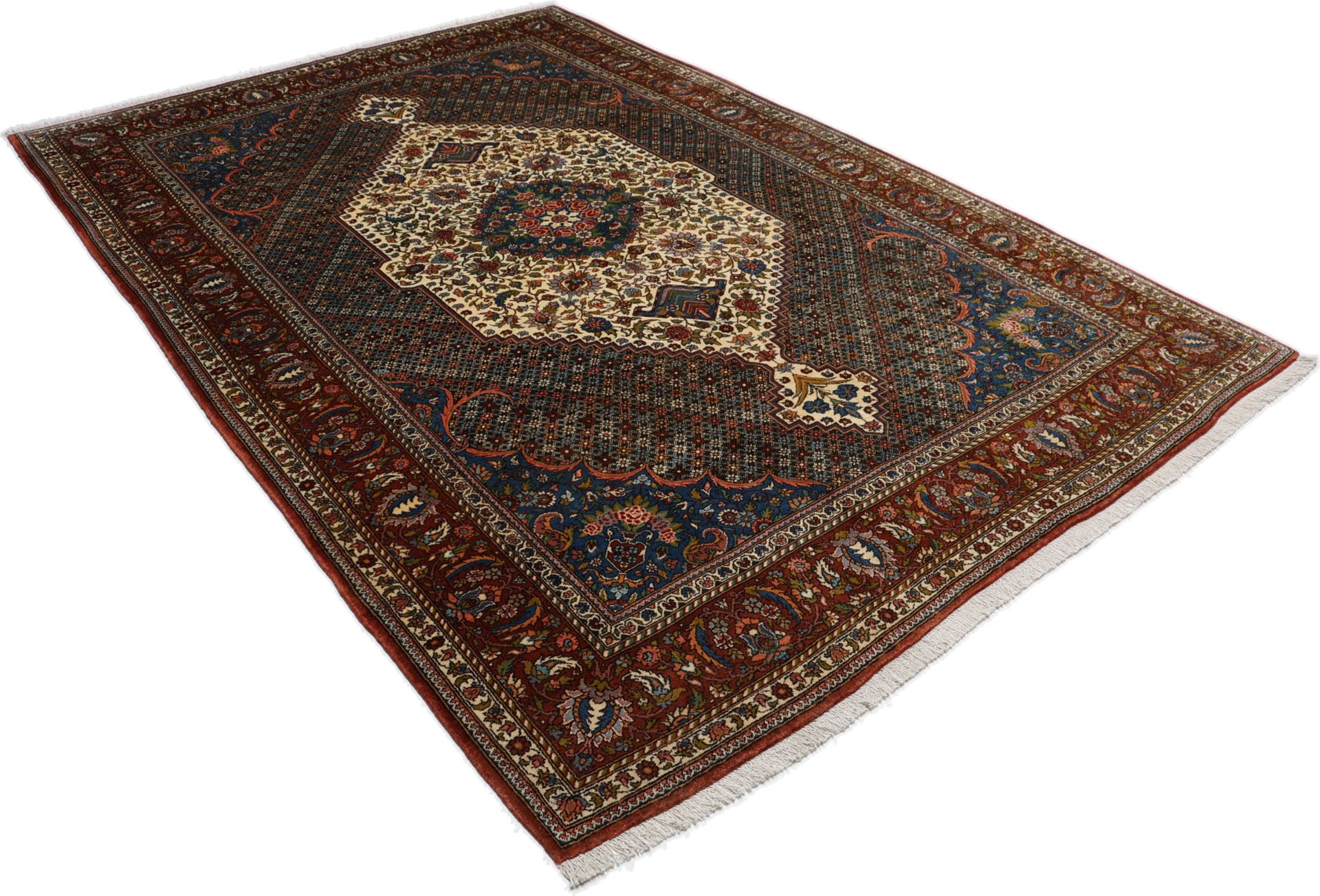 Hand-Knotted Wool Bakhtiari Persian Rug, 203 × 308 cm