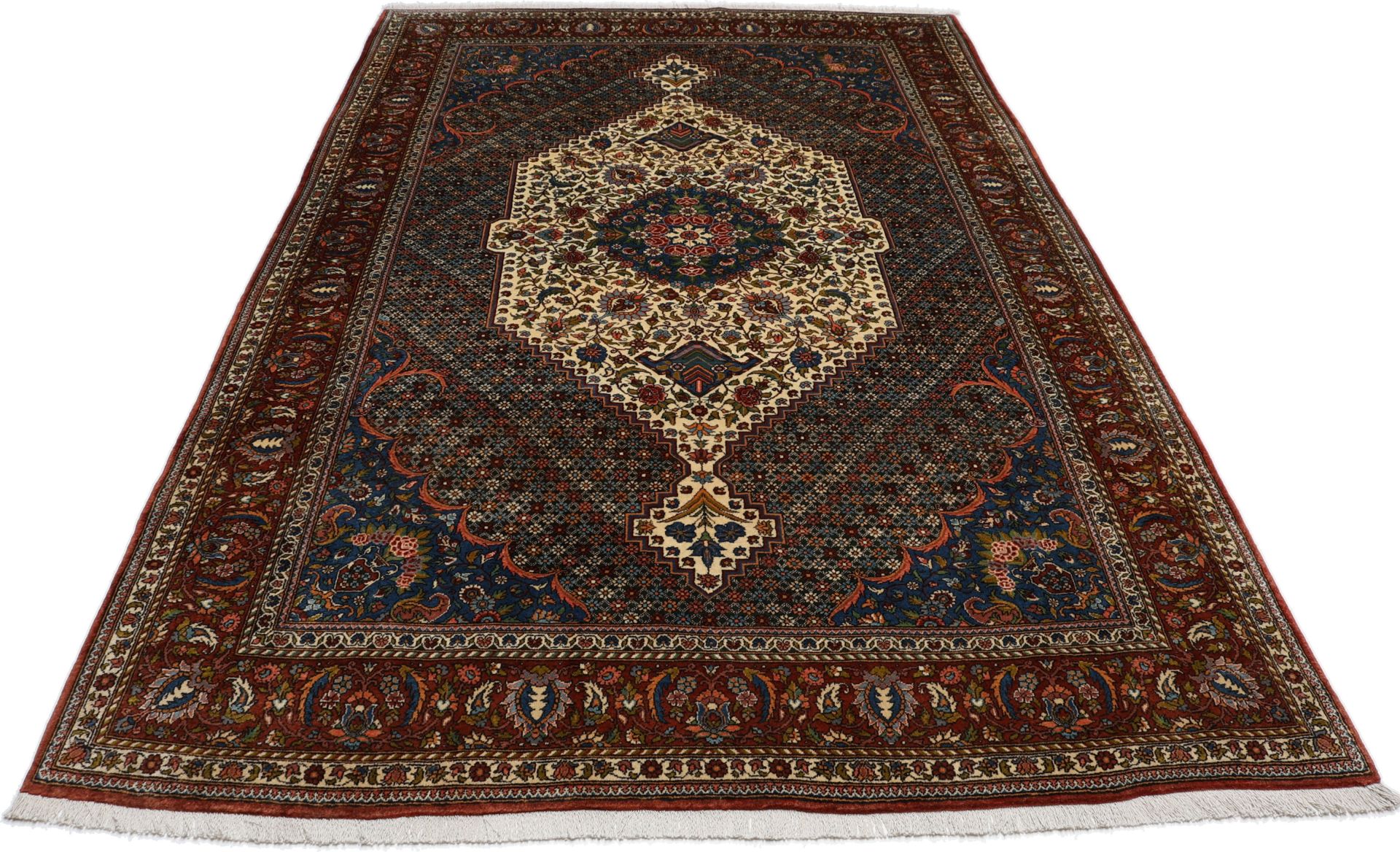 Hand-Knotted Wool Bakhtiari Persian Rug, 203 × 308 cm