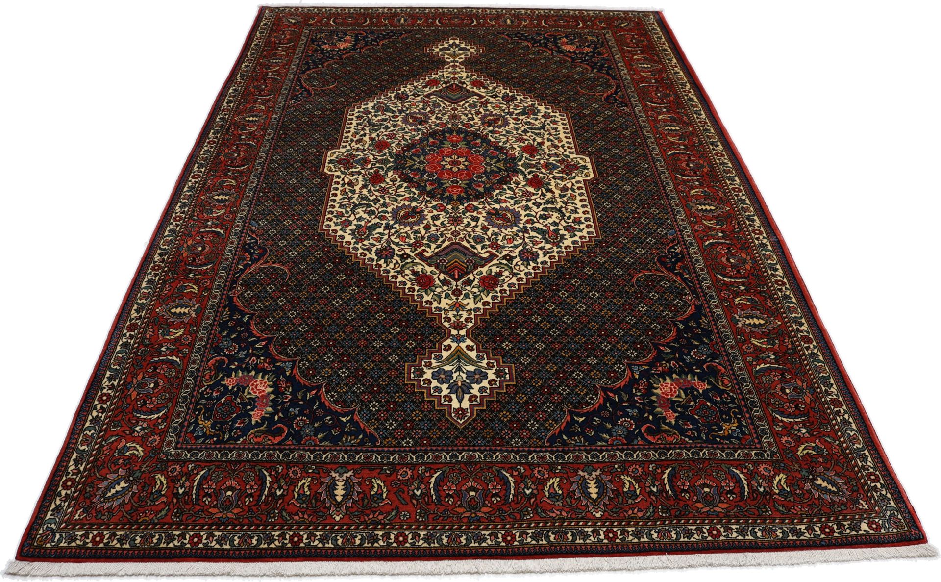 Hand-Knotted Wool Bakhtiari Persian Rug, 208 × 300 cm
