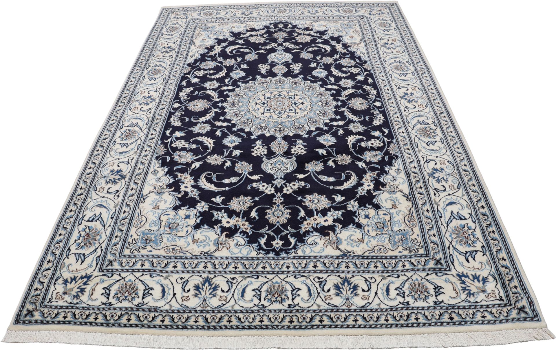 Hand-Knotted Wool Nain Persian Rug, 192 × 292 cm