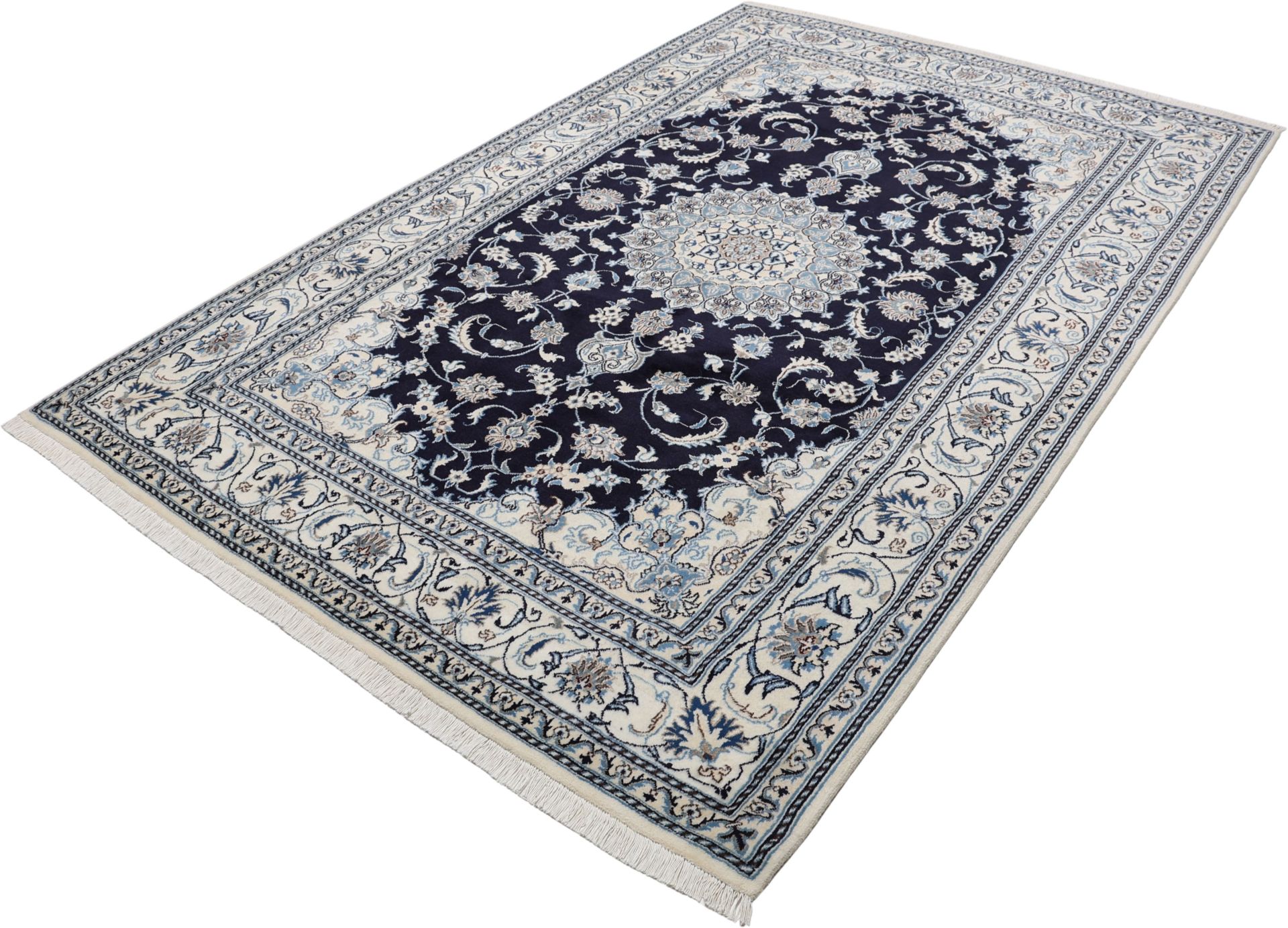 Hand-Knotted Wool Nain Persian Rug, 192 × 292 cm