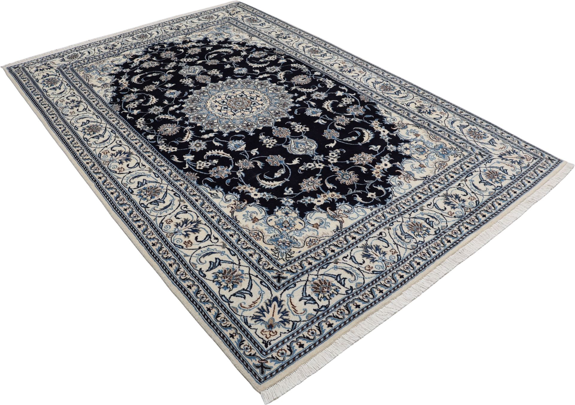 Hand-Knotted Wool Nain Persian Rug, 192 × 292 cm