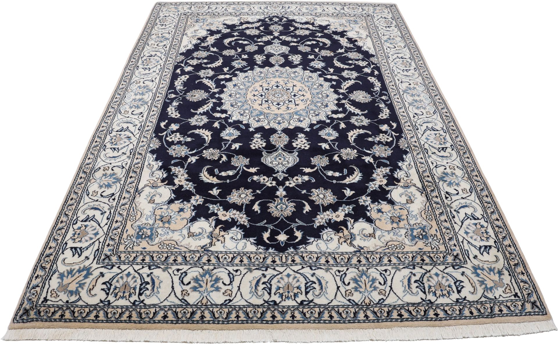 Hand-Knotted Wool Nain Persian Rug, 192 × 294 cm