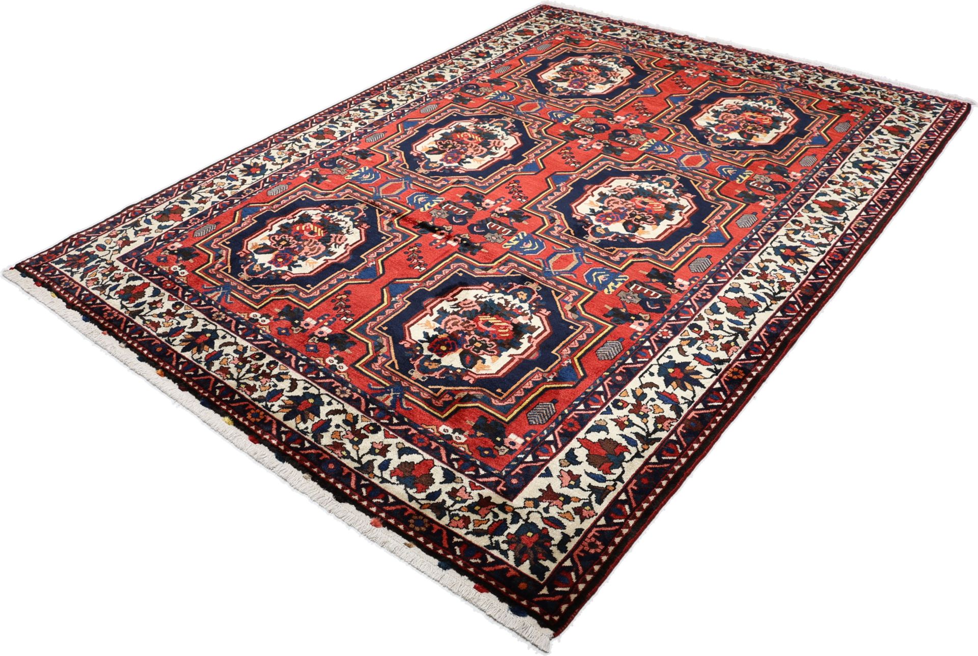 Hand-Knotted Wool Bakhtiari Persian Rug, 220 × 300 cm