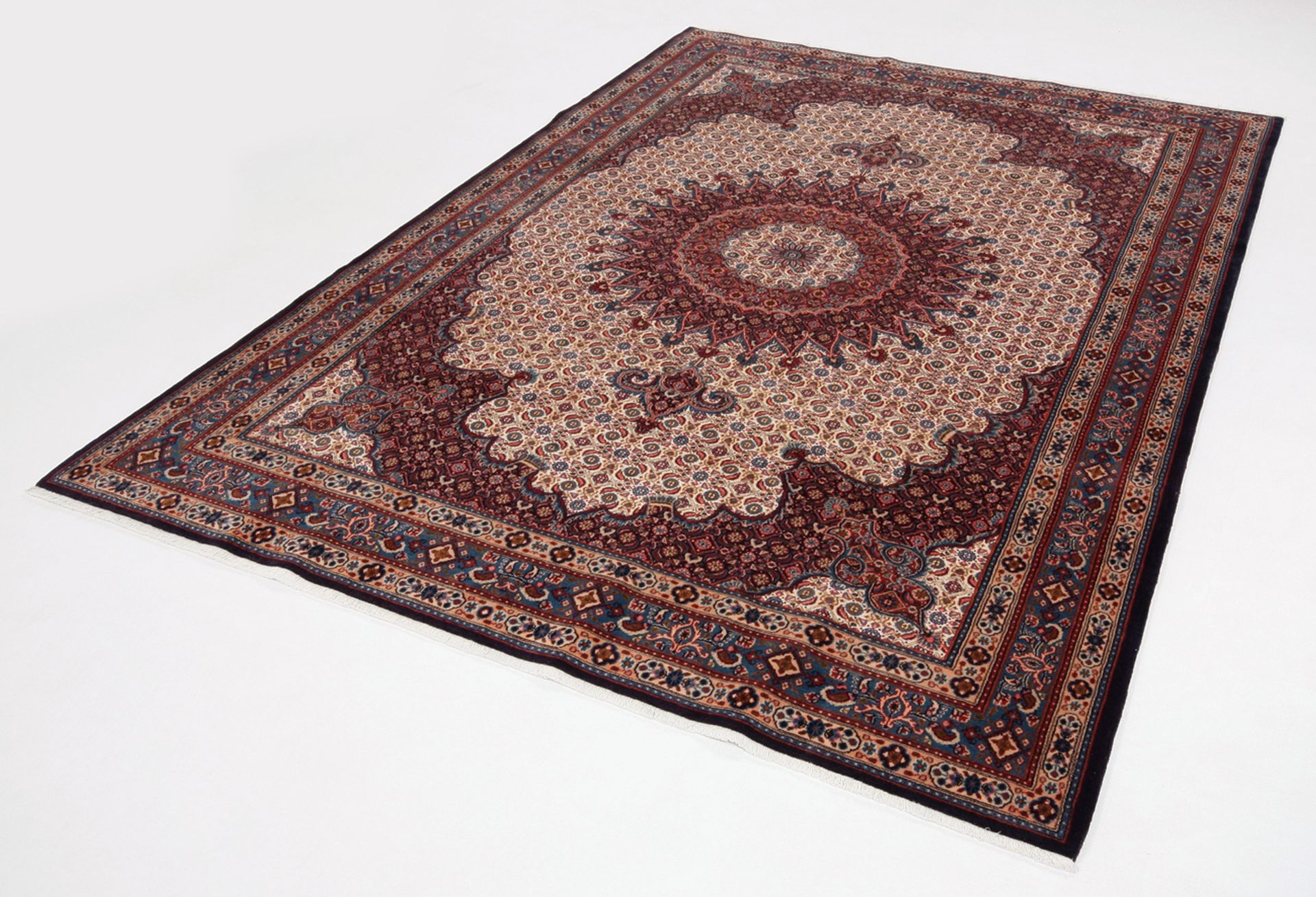 Moud Persian Rug — hand-knotted, 205 × 297 cm, Wool