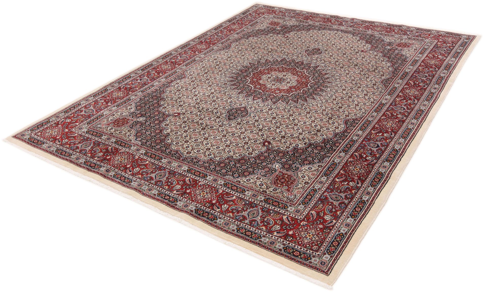 Moud Persian Rug — hand-knotted, 212 × 300 cm, Wool & Silk