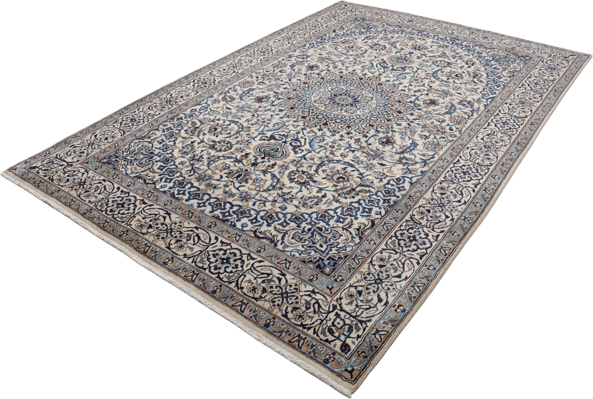 perserteppich-nain-198-x-298-cm-schurwolle-handgeknupft-exklusiv-2 Nain Persian Rug — hand-knotted, 198 × 298 cm, Wool