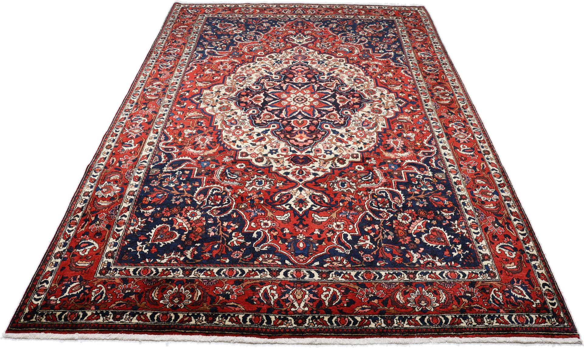 Bakhtiari Persian Rug — hand-knotted, 212 × 318 cm, Wool