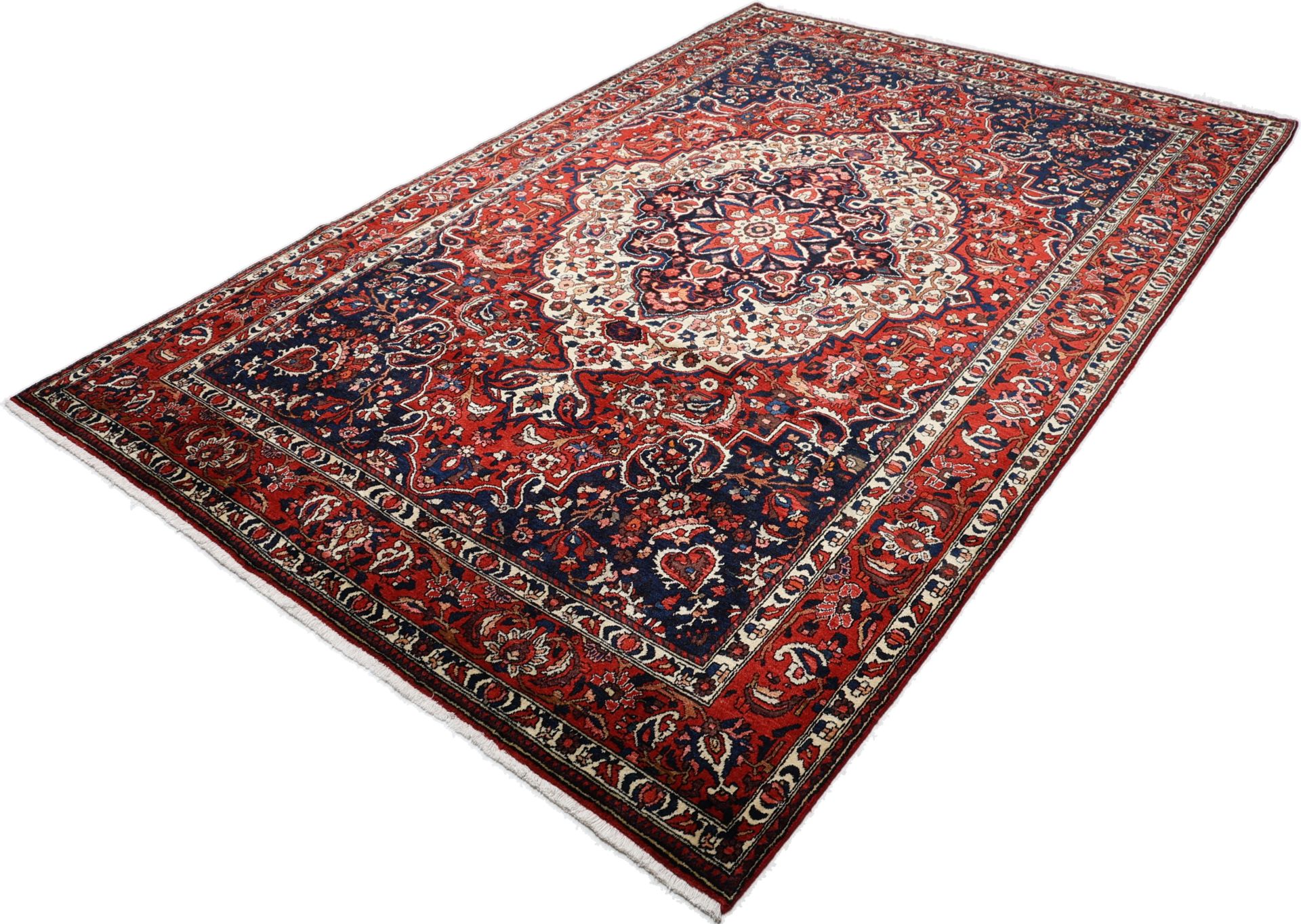 Bakhtiari Persian Rug — hand-knotted, 212 × 318 cm, Wool