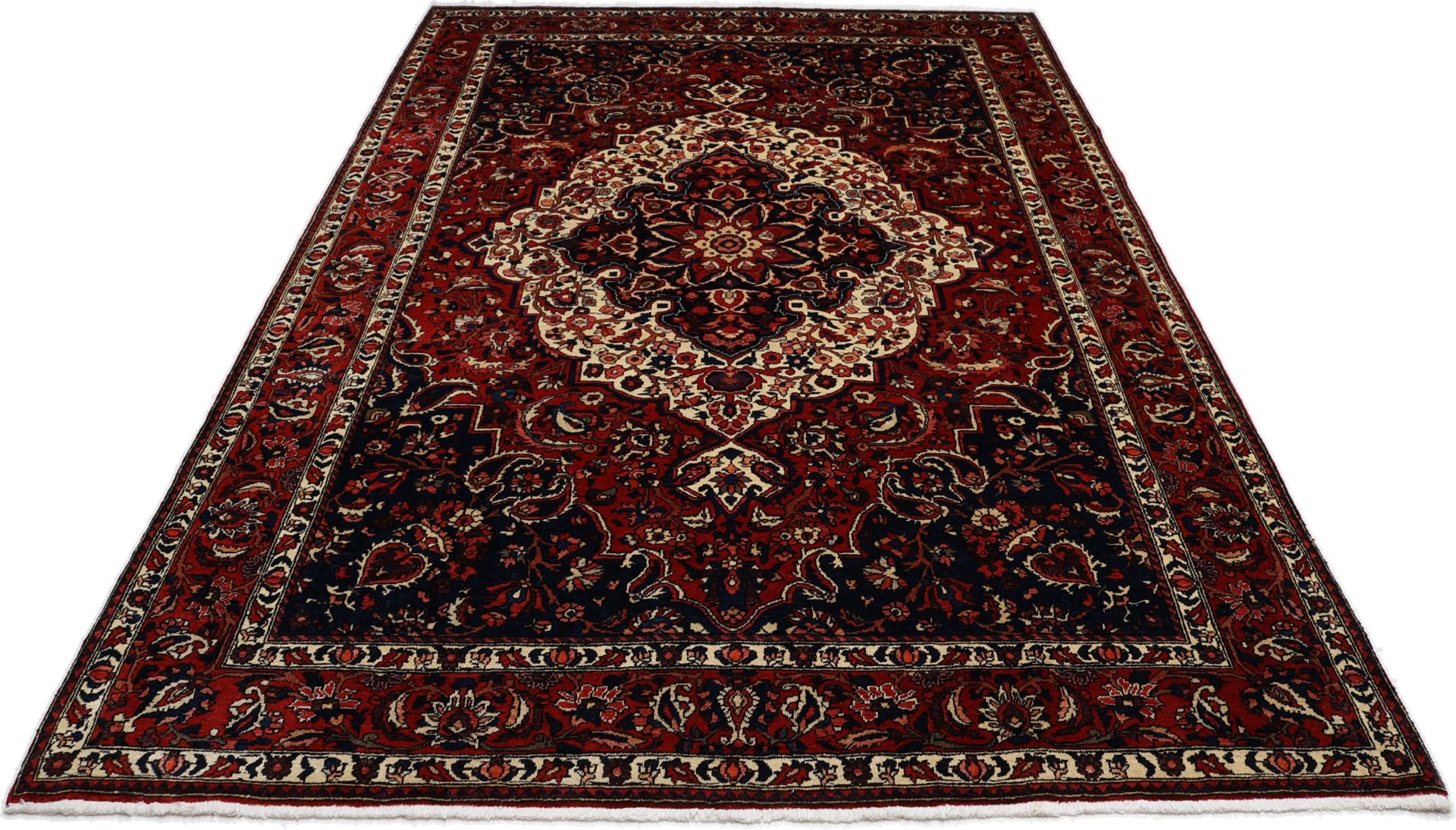 Bakhtiari Persian Rug — hand-knotted, 212 × 318 cm, Wool