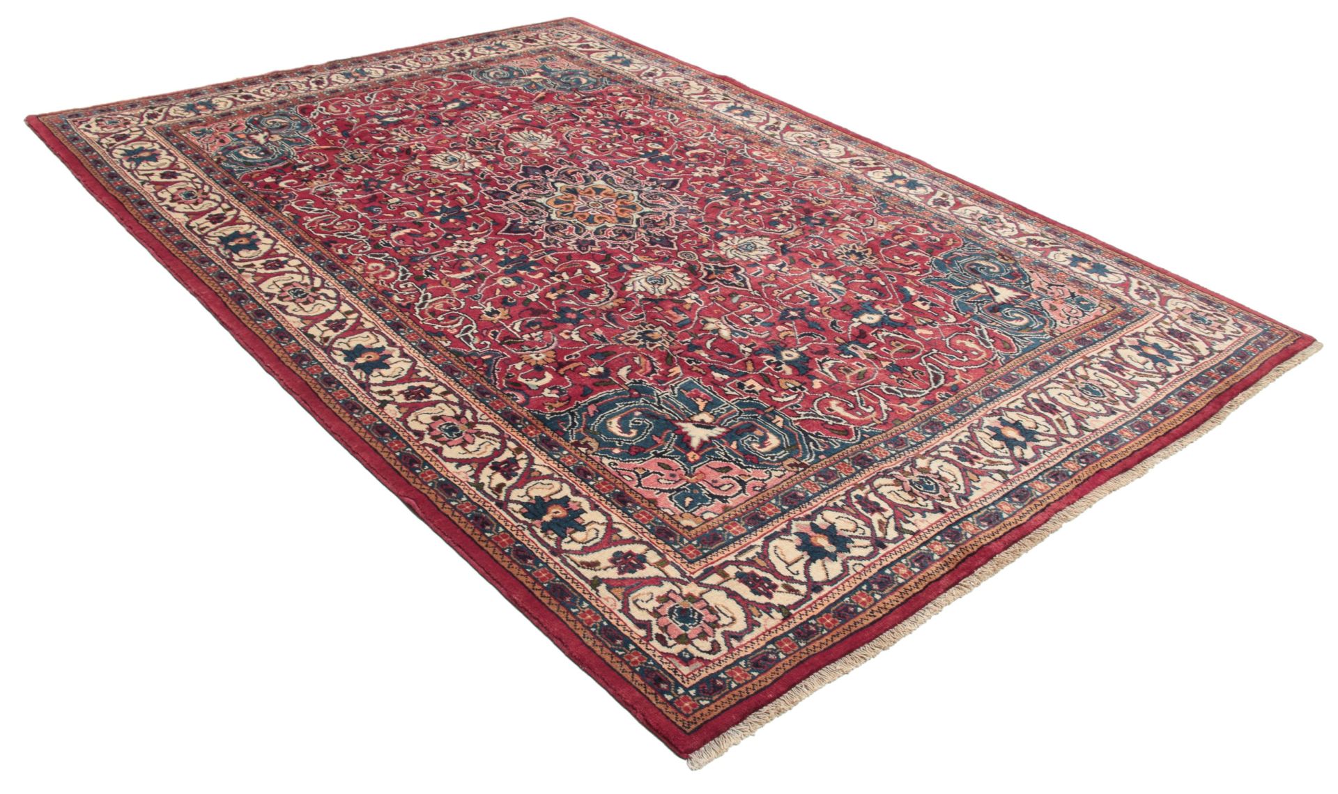 Hamadan Persian Rug — hand-knotted, 213 × 313 cm